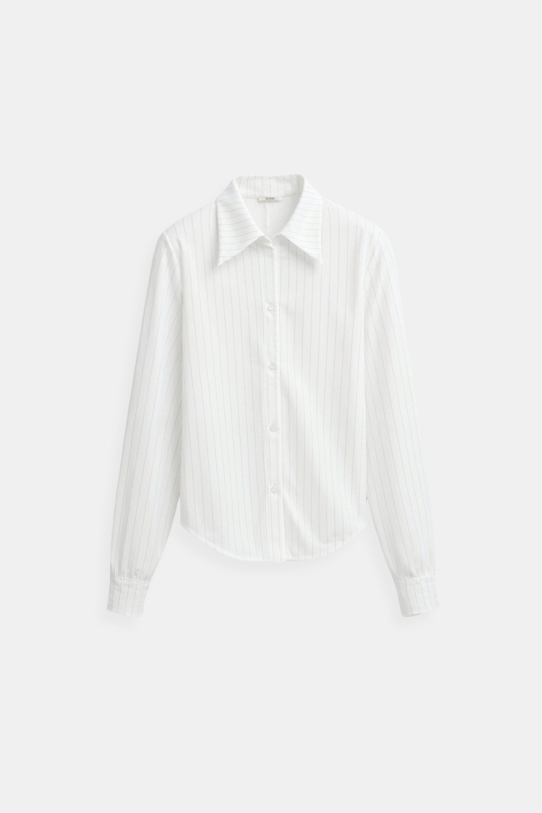 Elegant Striped Print Button Business Front Shirt