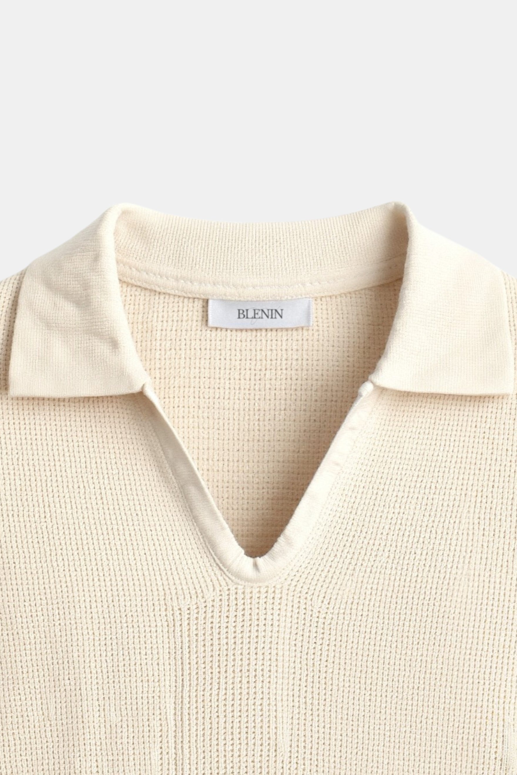 Casual Short Sleeve Knitted High Stretch Polo T-Shirt