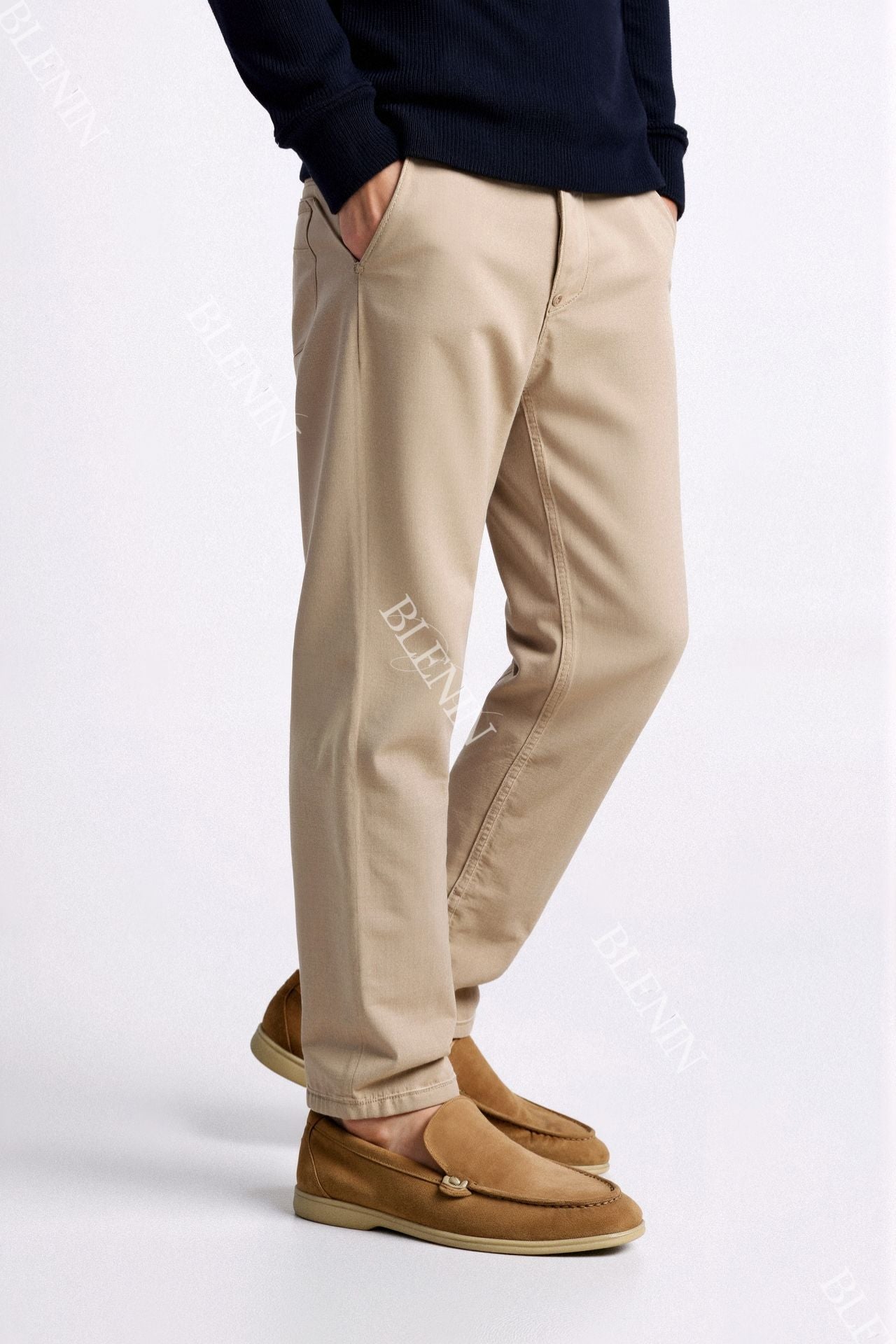 Classic Men's Clean Suede Loafers