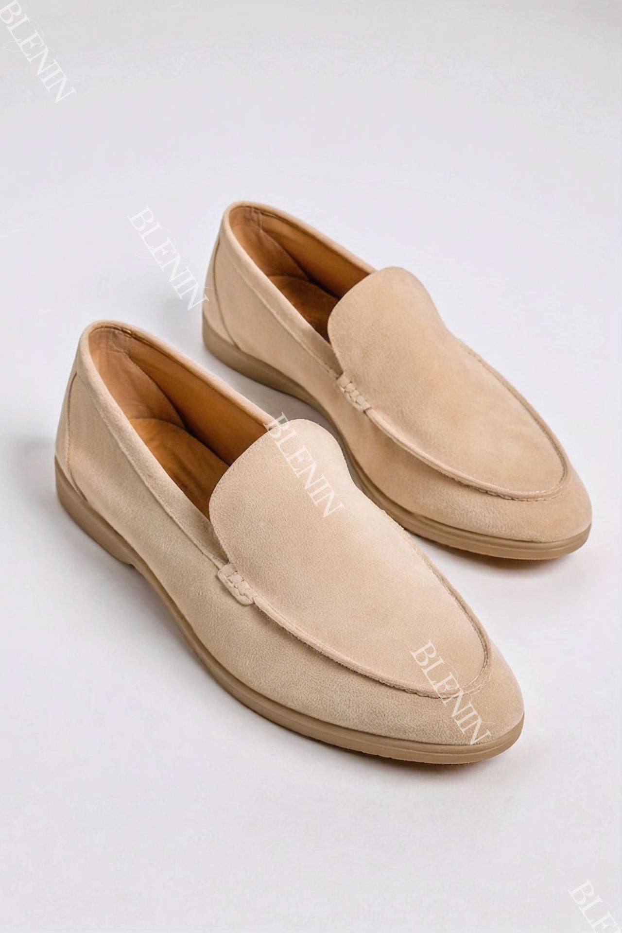 Classic Men's Clean Suede Loafers