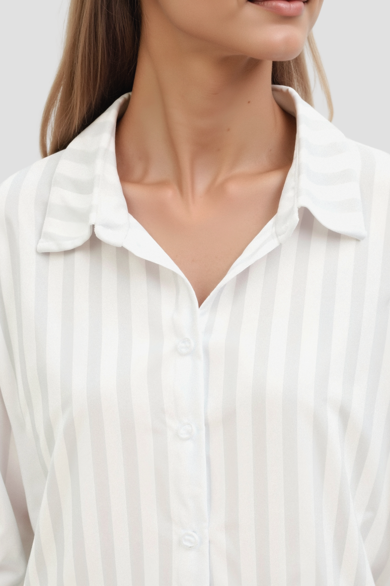 Casual Summer Elegant  Striped Button Front Shirt