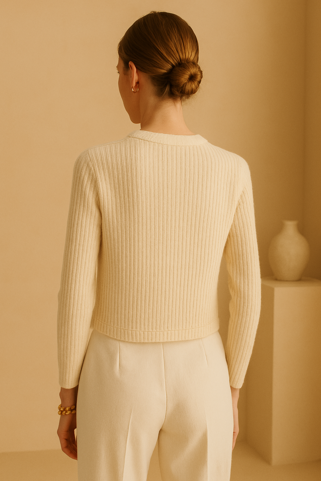 Knitted Woolen Button Sweater