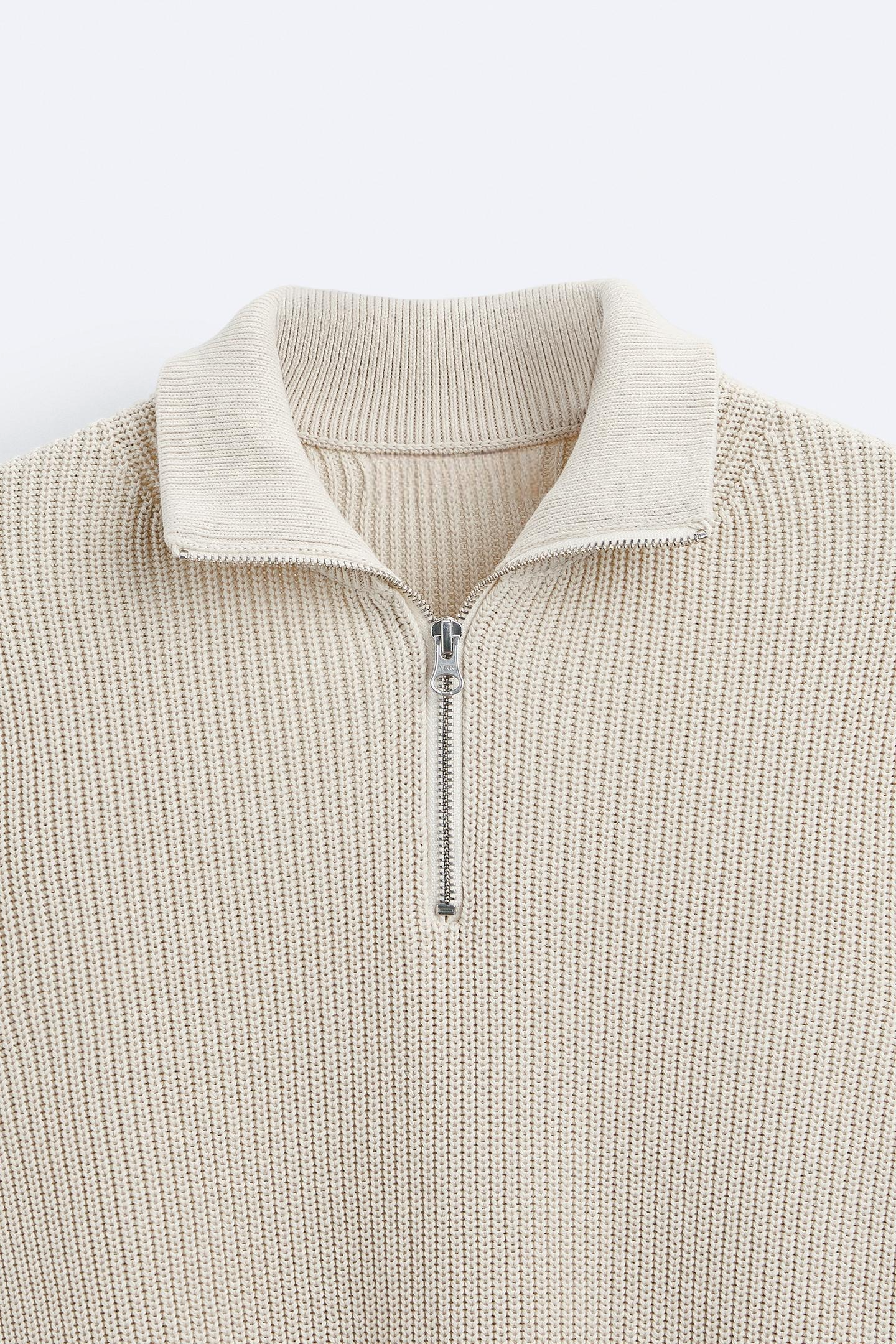 Classic Knitted Wool Zip Sweater