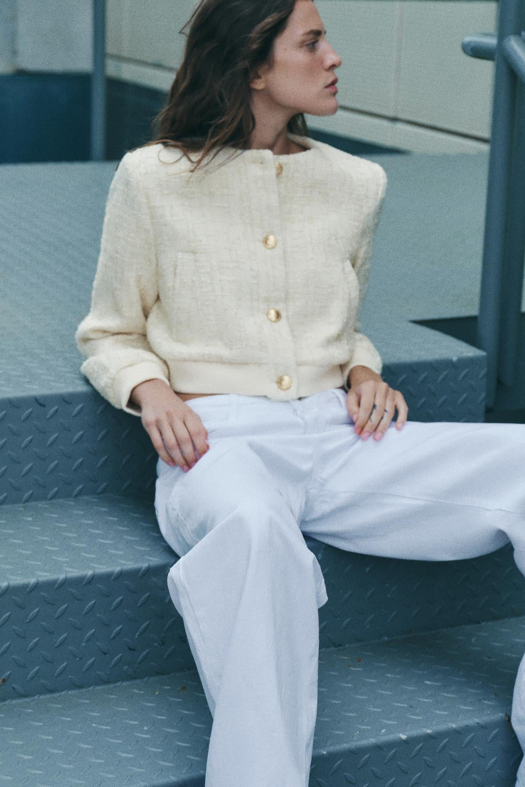 Structured Polo Bomber Sweater