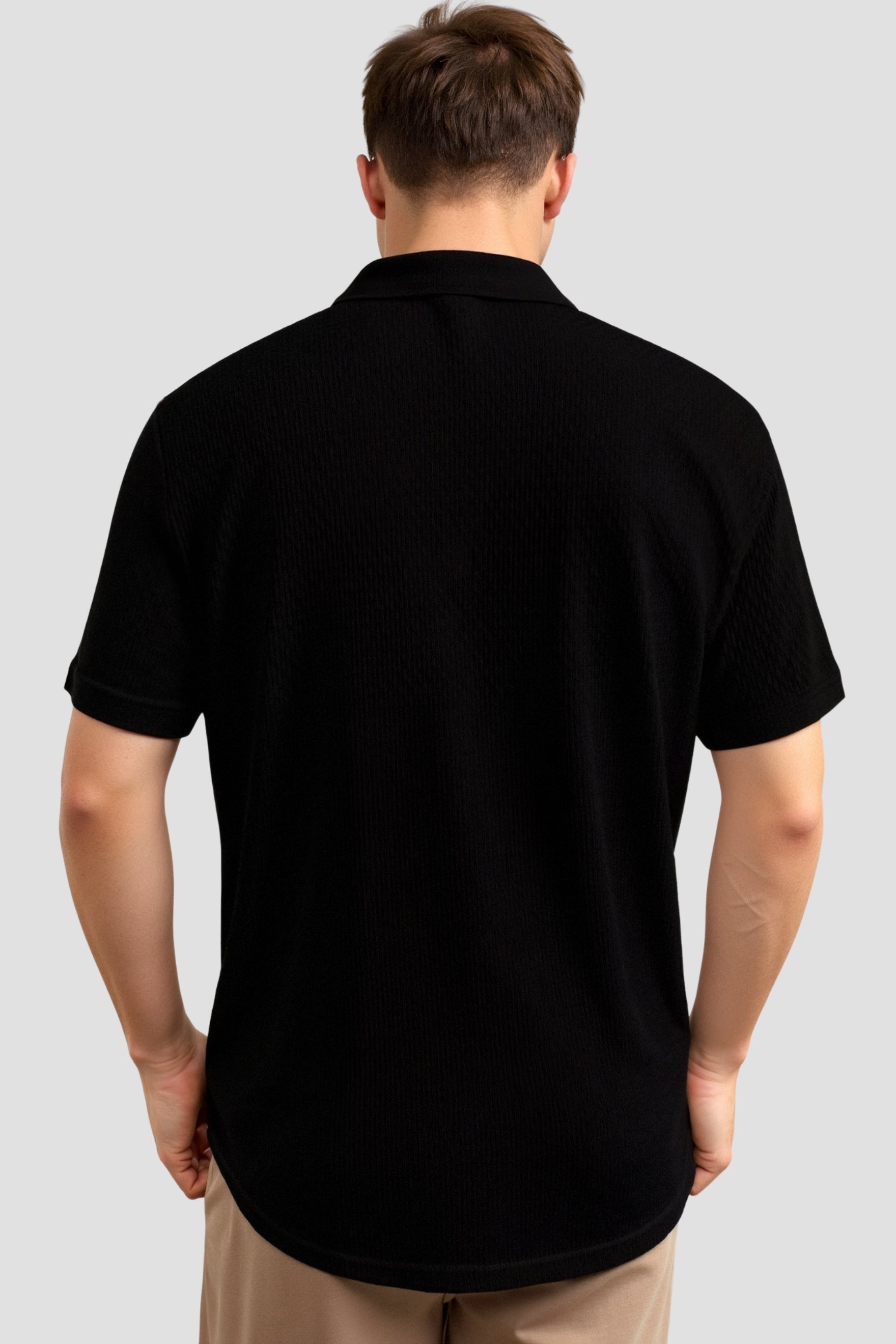 Casual Ripples Pattern Short Sleeve Shirt