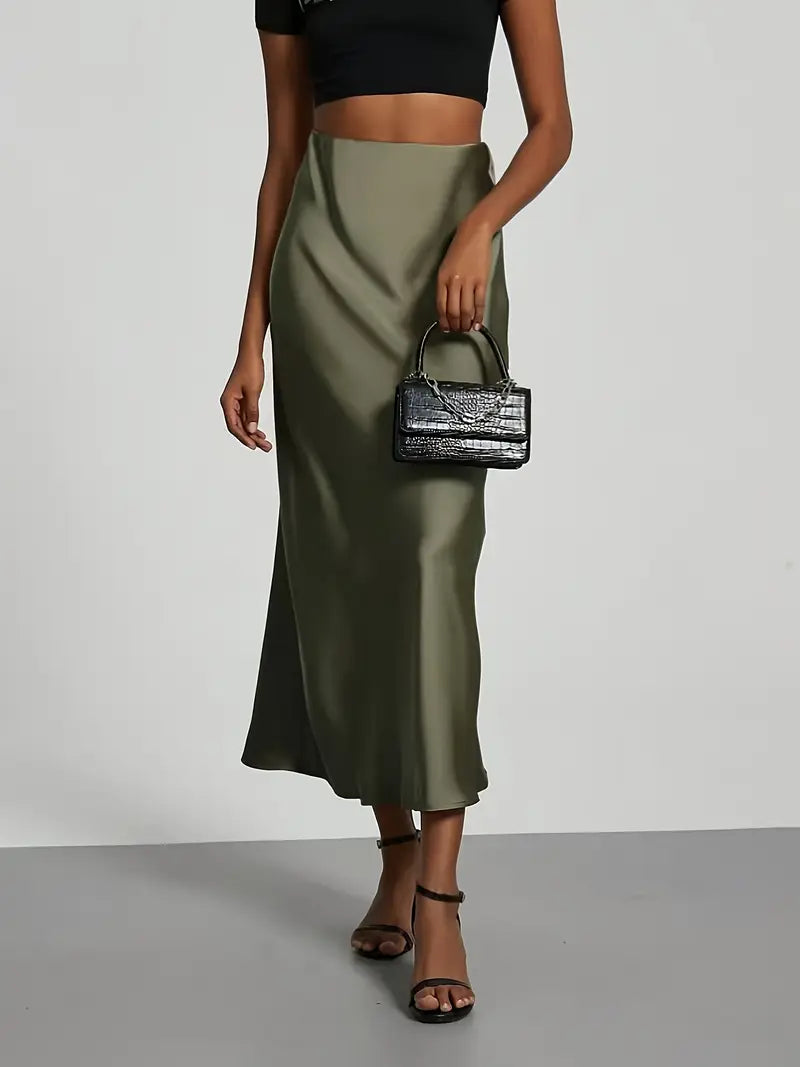 ZT Collection - Satin Midi Skirt