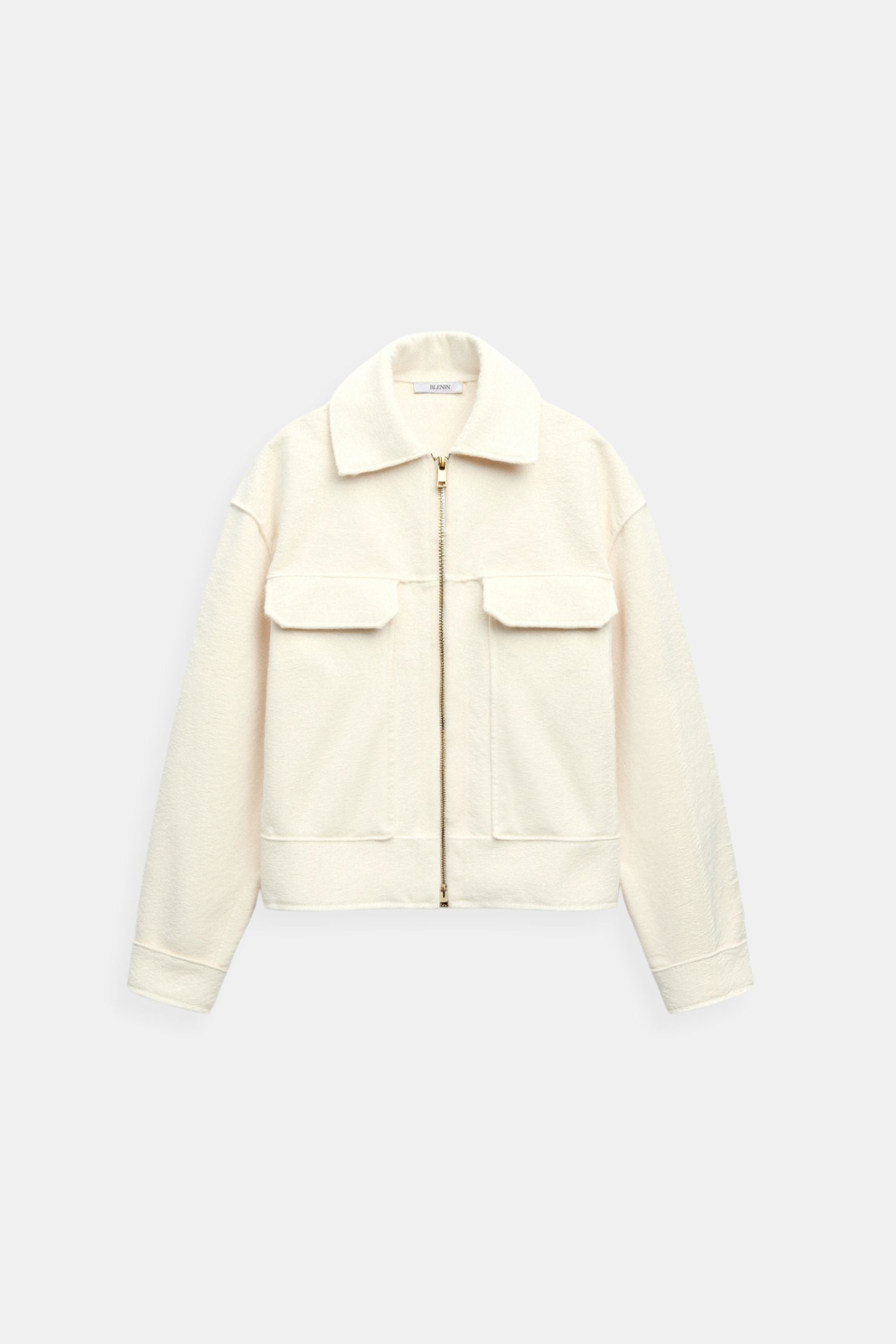 Buckle Pockets Polo Elegant Jacket