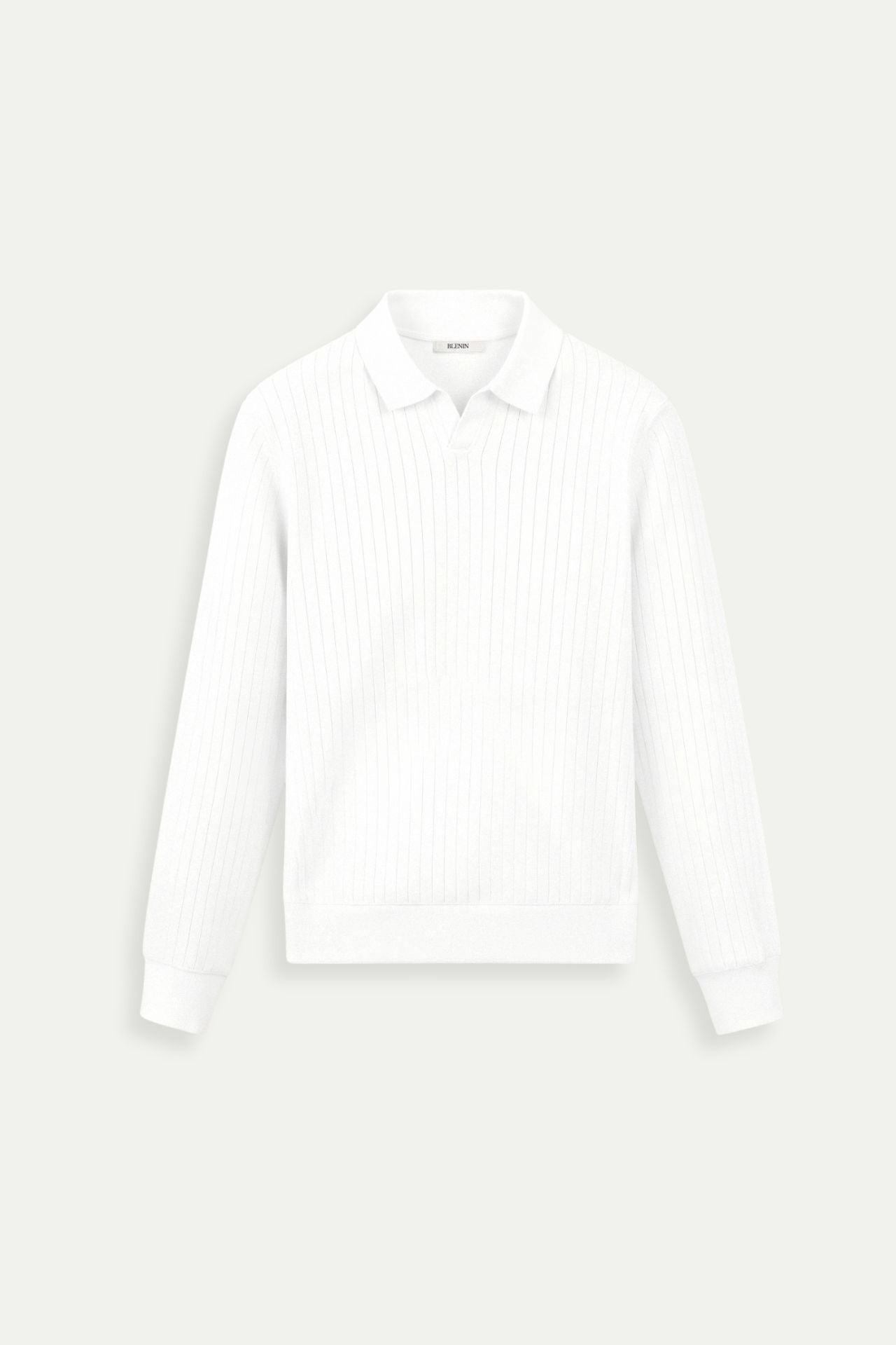 Striped Long Sleeve Polo T-Shirt