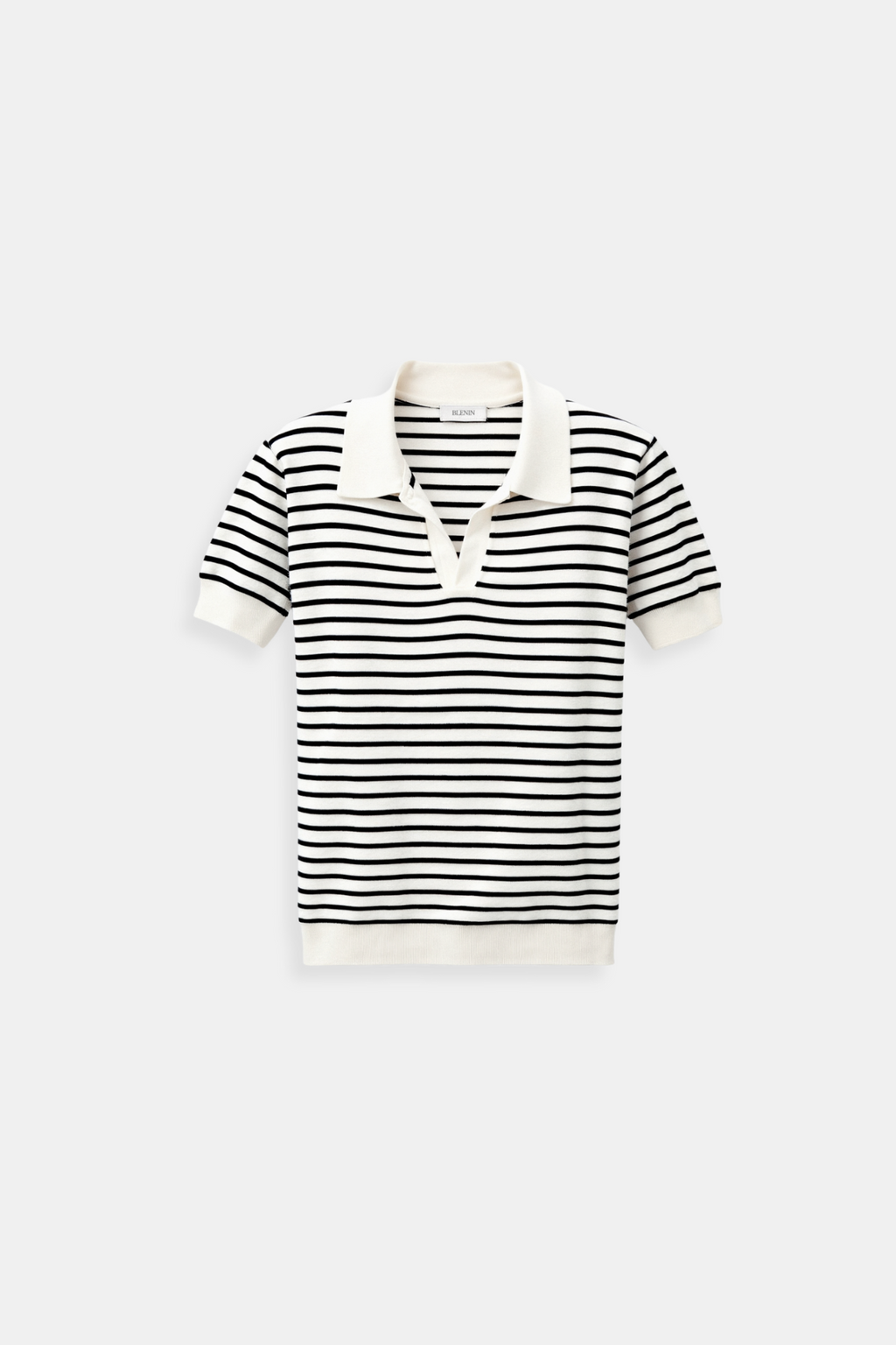 Versatile Striped Pattern Collared Top
