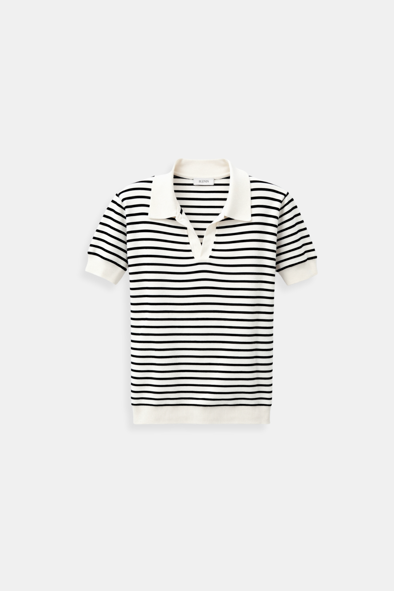 Versatile Striped Pattern Collared Top