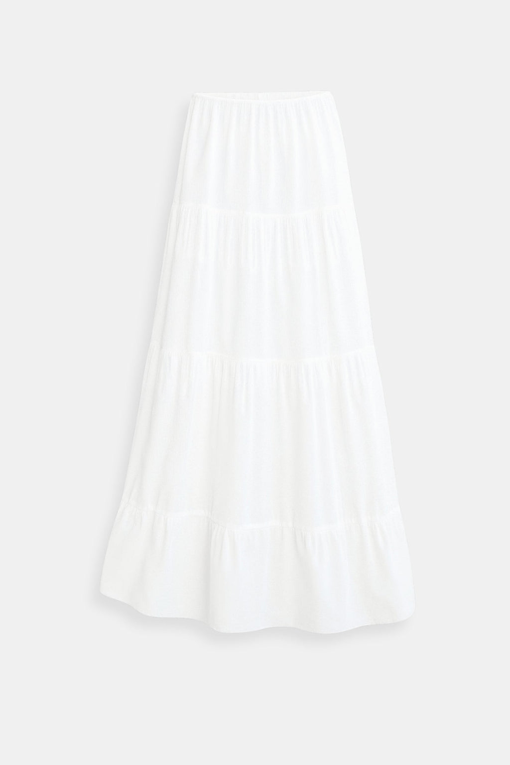 Solid Ruffle Hem Tie Skirt
