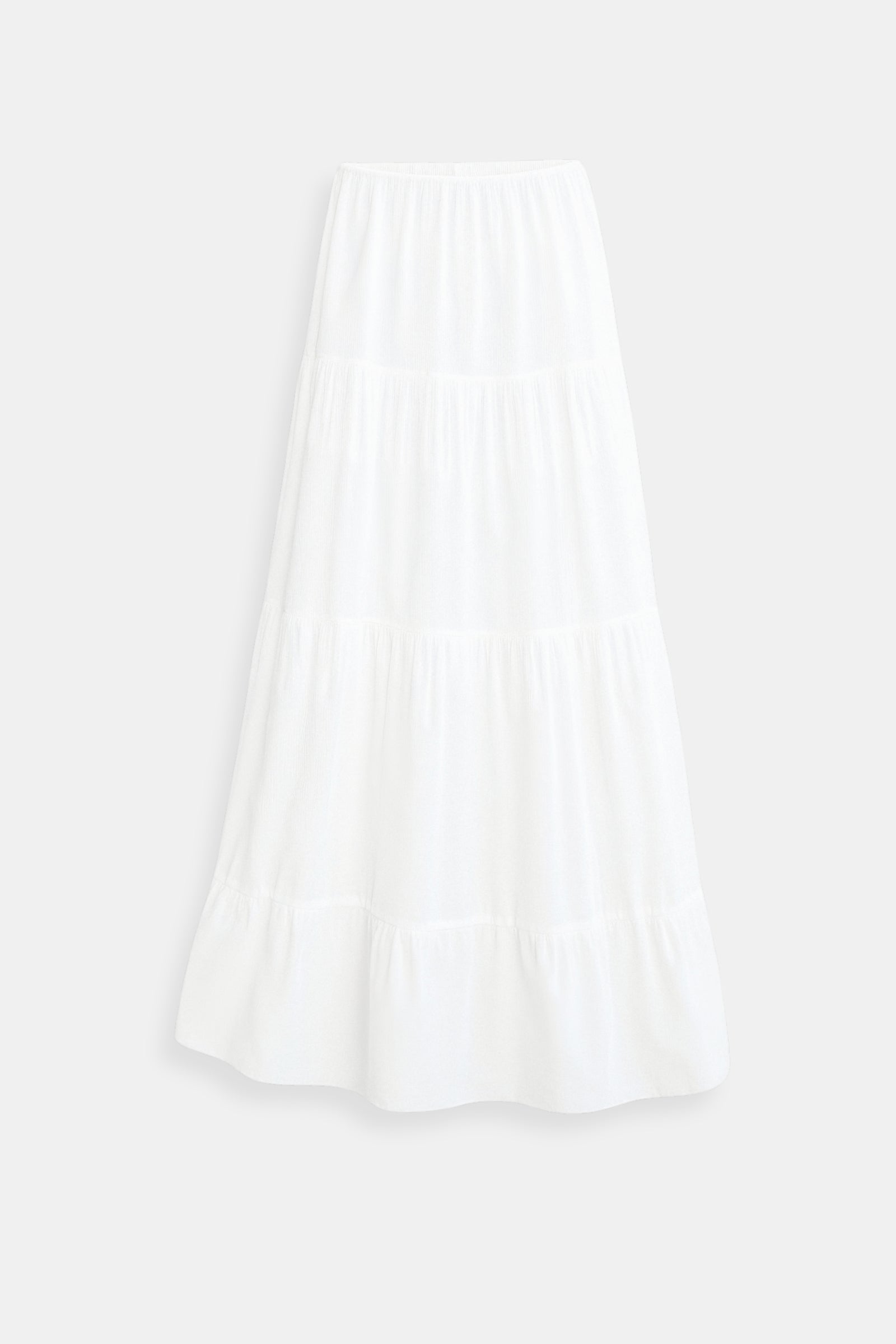 Solid Ruffle Hem Tie Skirt