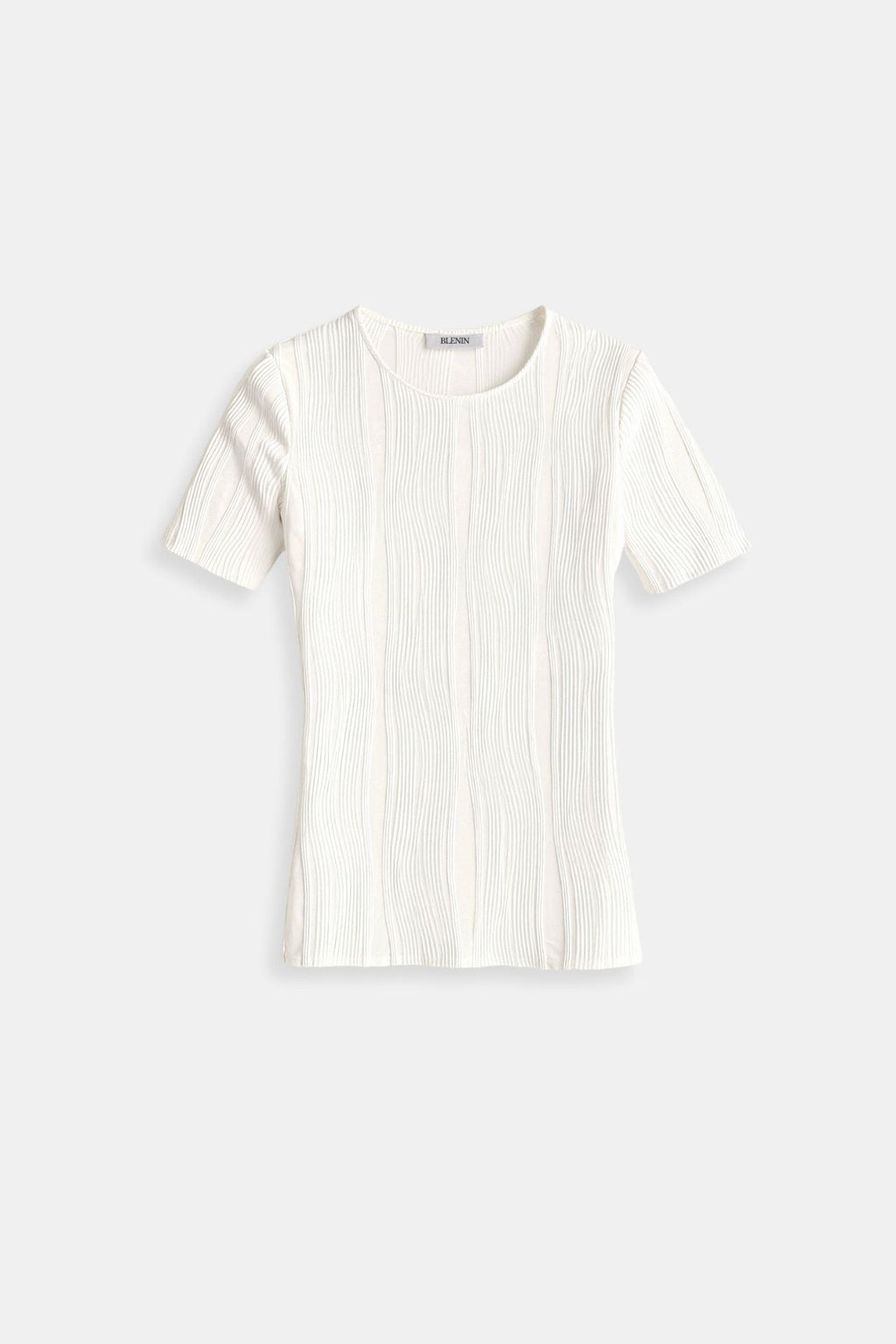 Spring & Summer Solid Crew Neck Textured T-Shirt