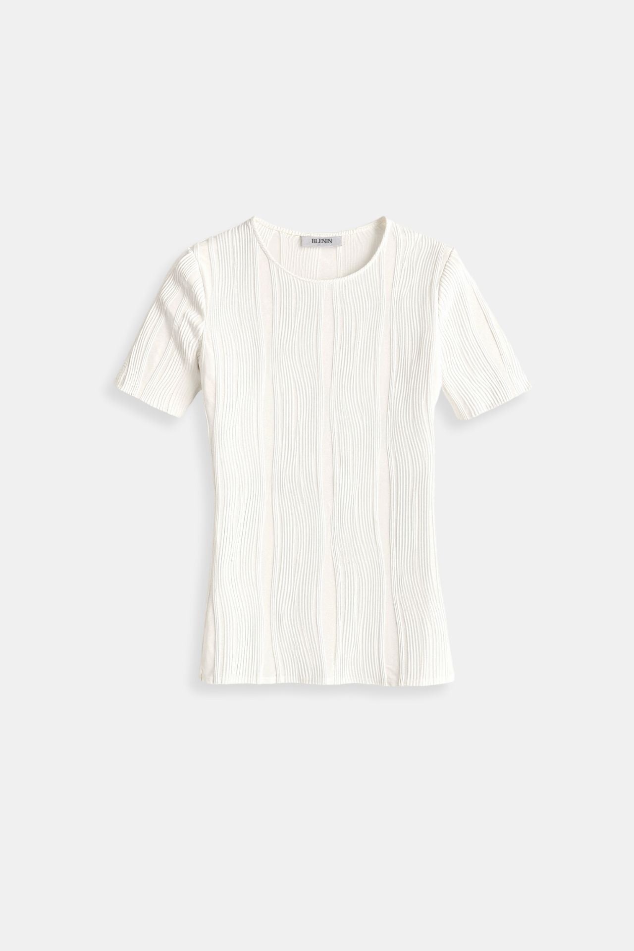 Spring & Summer Solid Crew Neck Textured T-Shirt