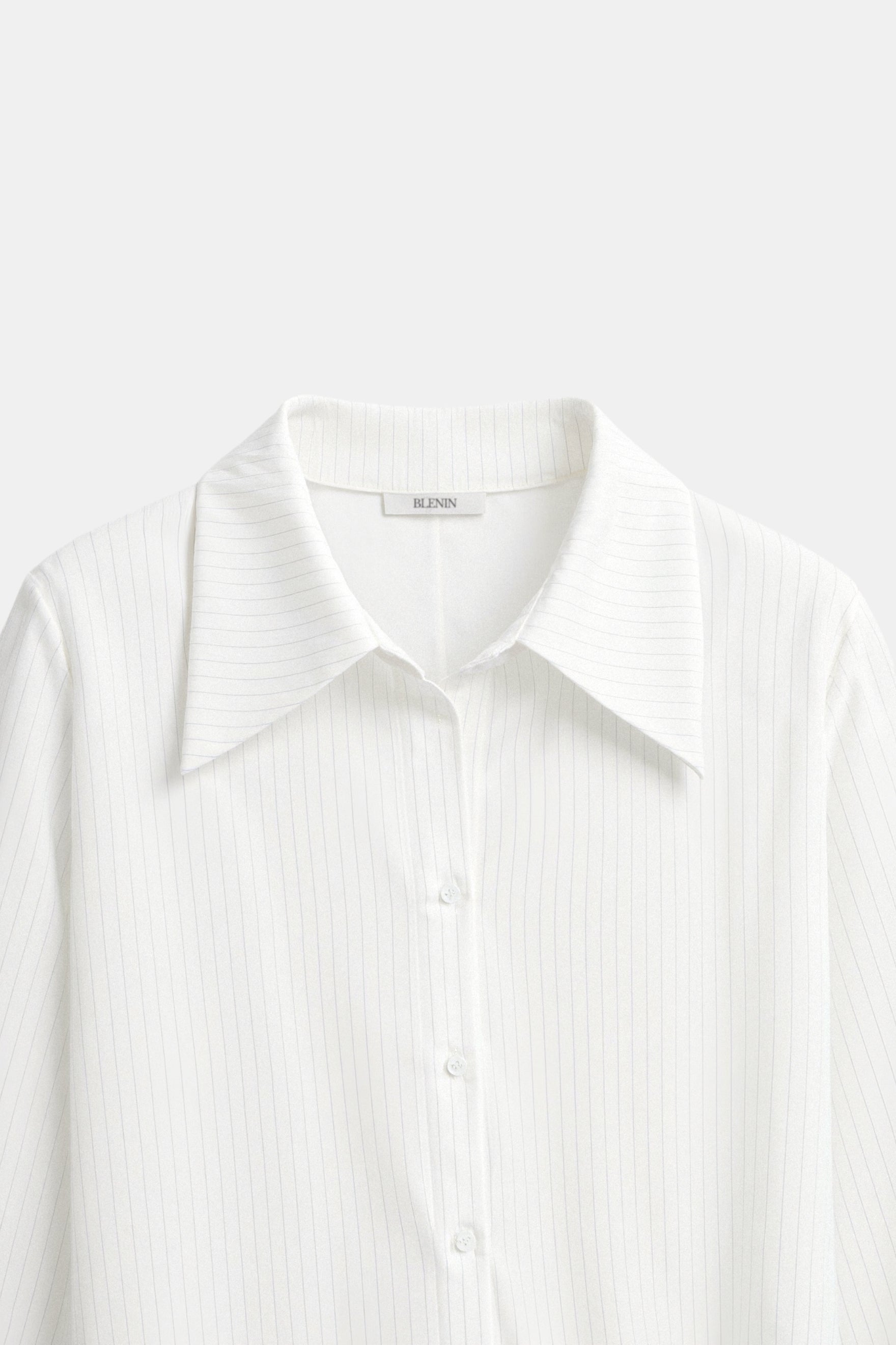 Elegant Striped Print Button Business Front Shirt