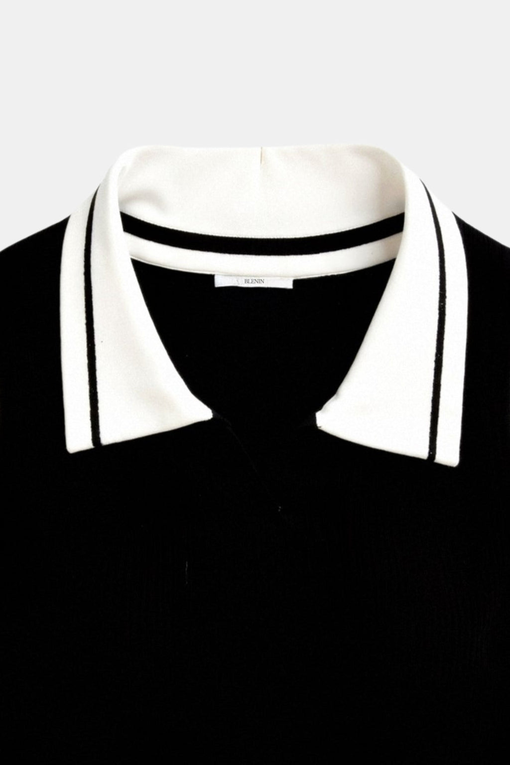 Sleeveless Knitted Color Block Collared Sweater Vest