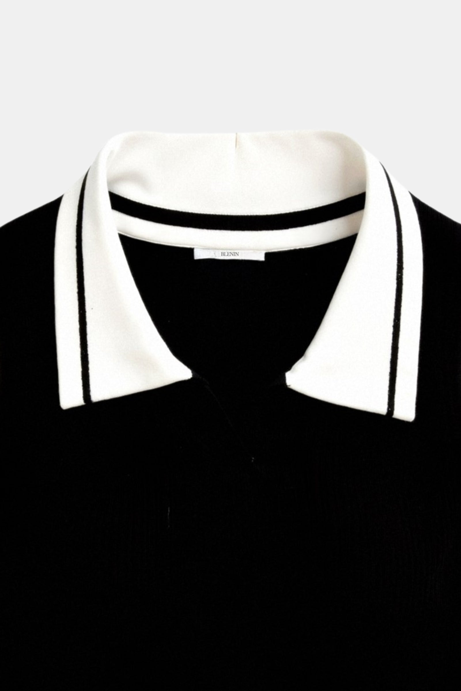 Sleeveless Knitted Color Block Collared Sweater Vest