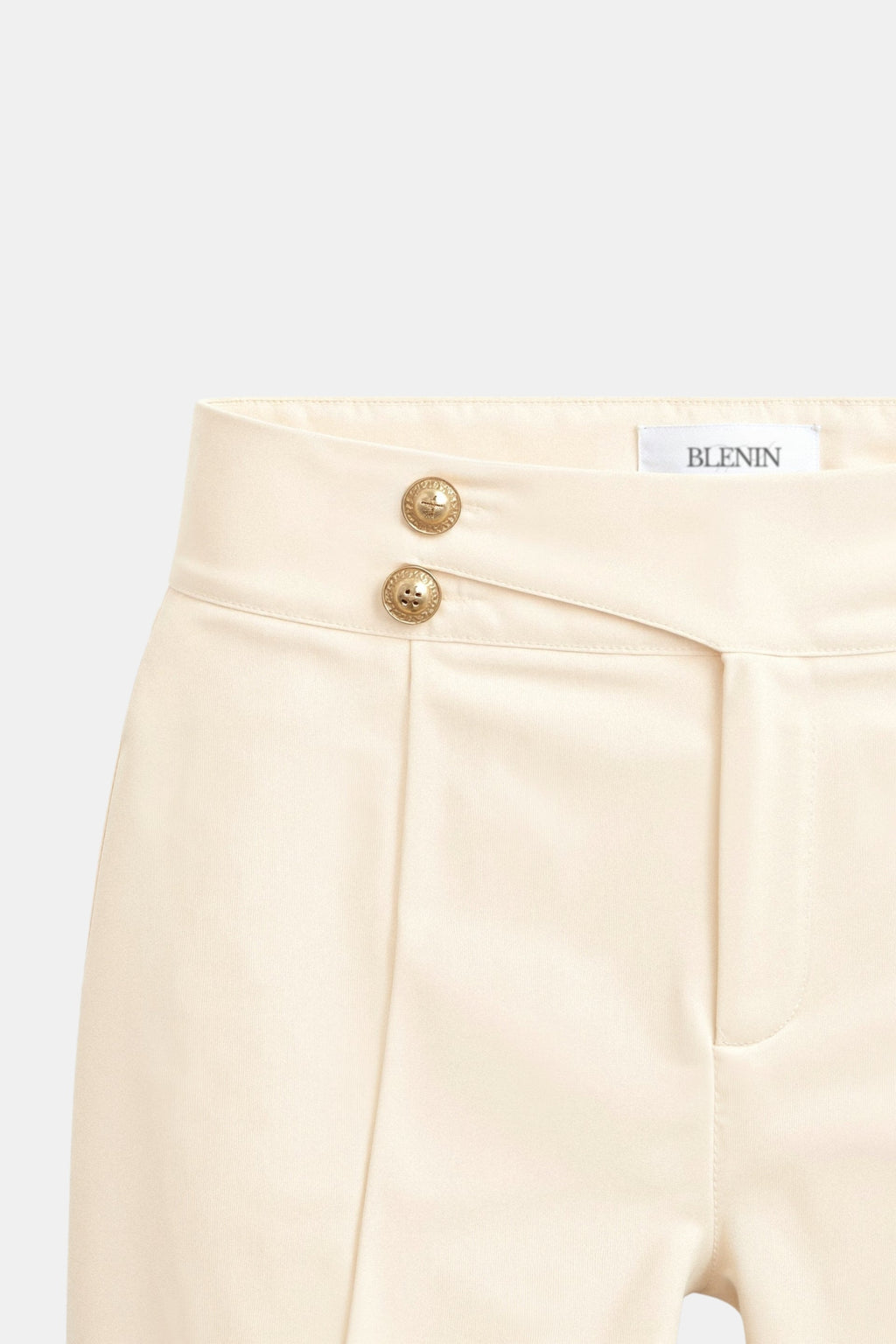 Elegant Ruched Summer Button Decor High-rise Shorts