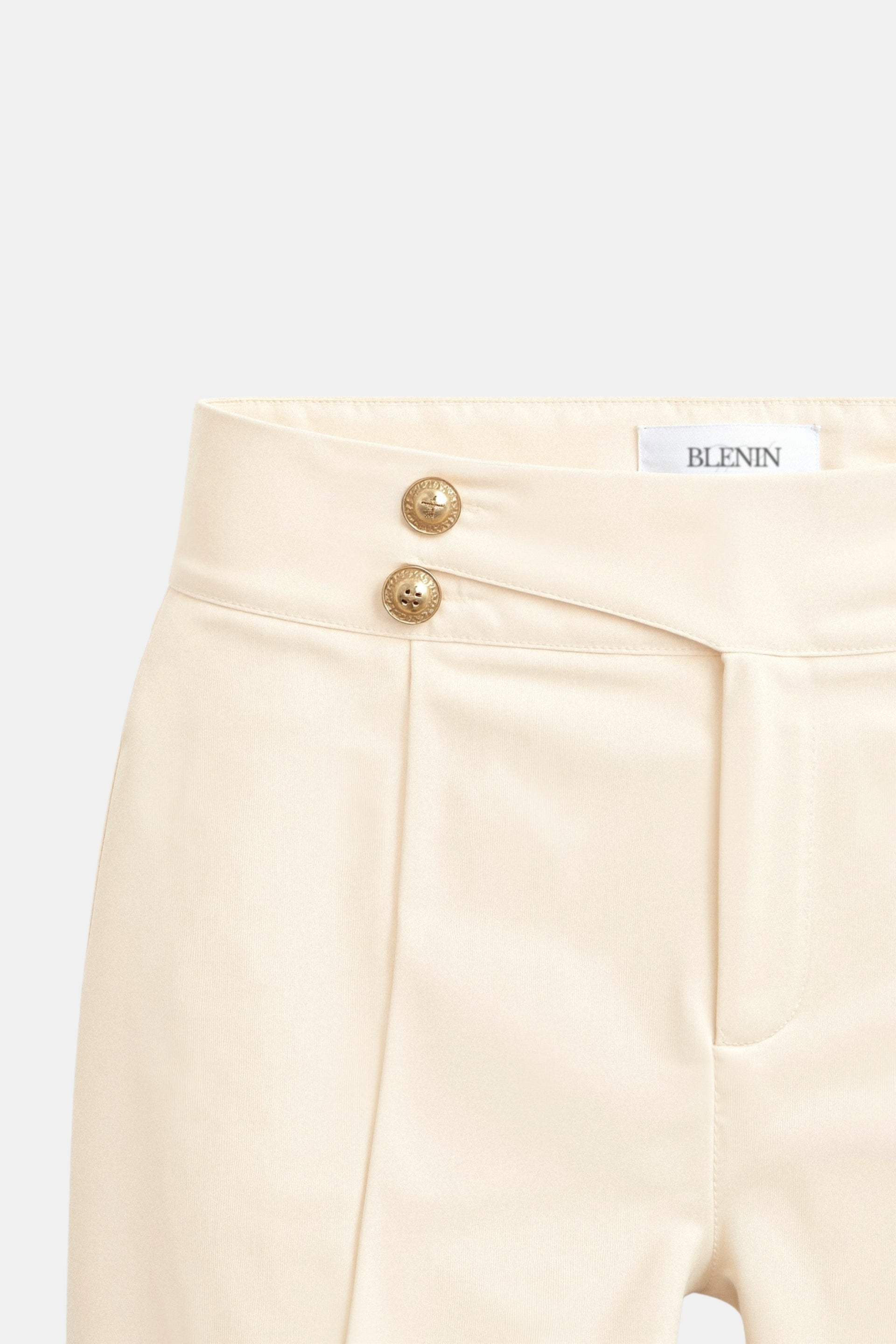 Elegant Ruched Summer Button Decor High-rise Shorts