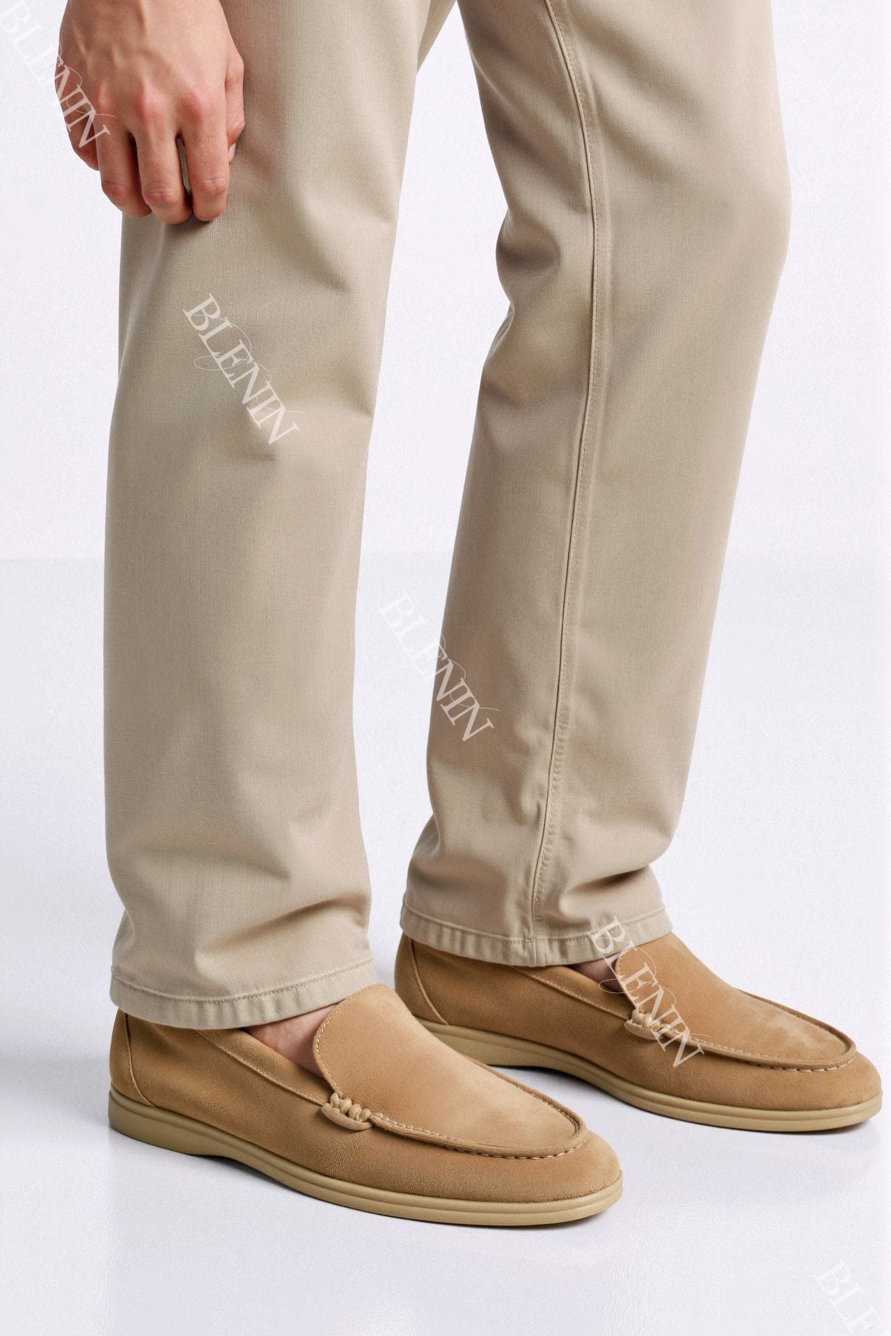 Classic Men's Clean Suede Loafers