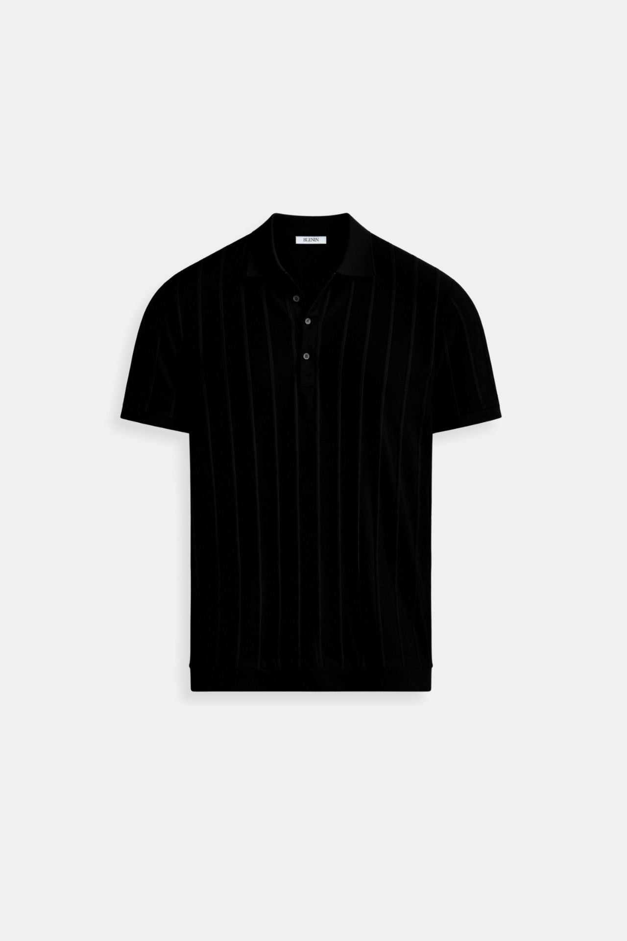 Vertical Striped Chic Button Up Polo T-Shirt
