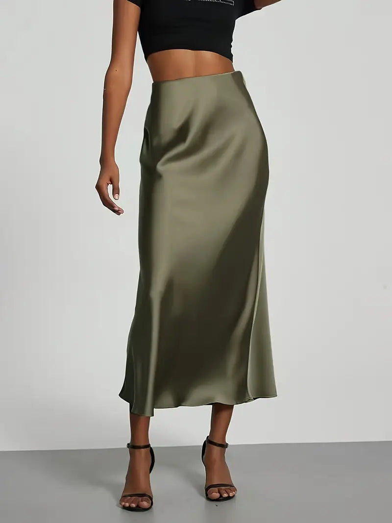 ZT Collection - Satin Midi Skirt