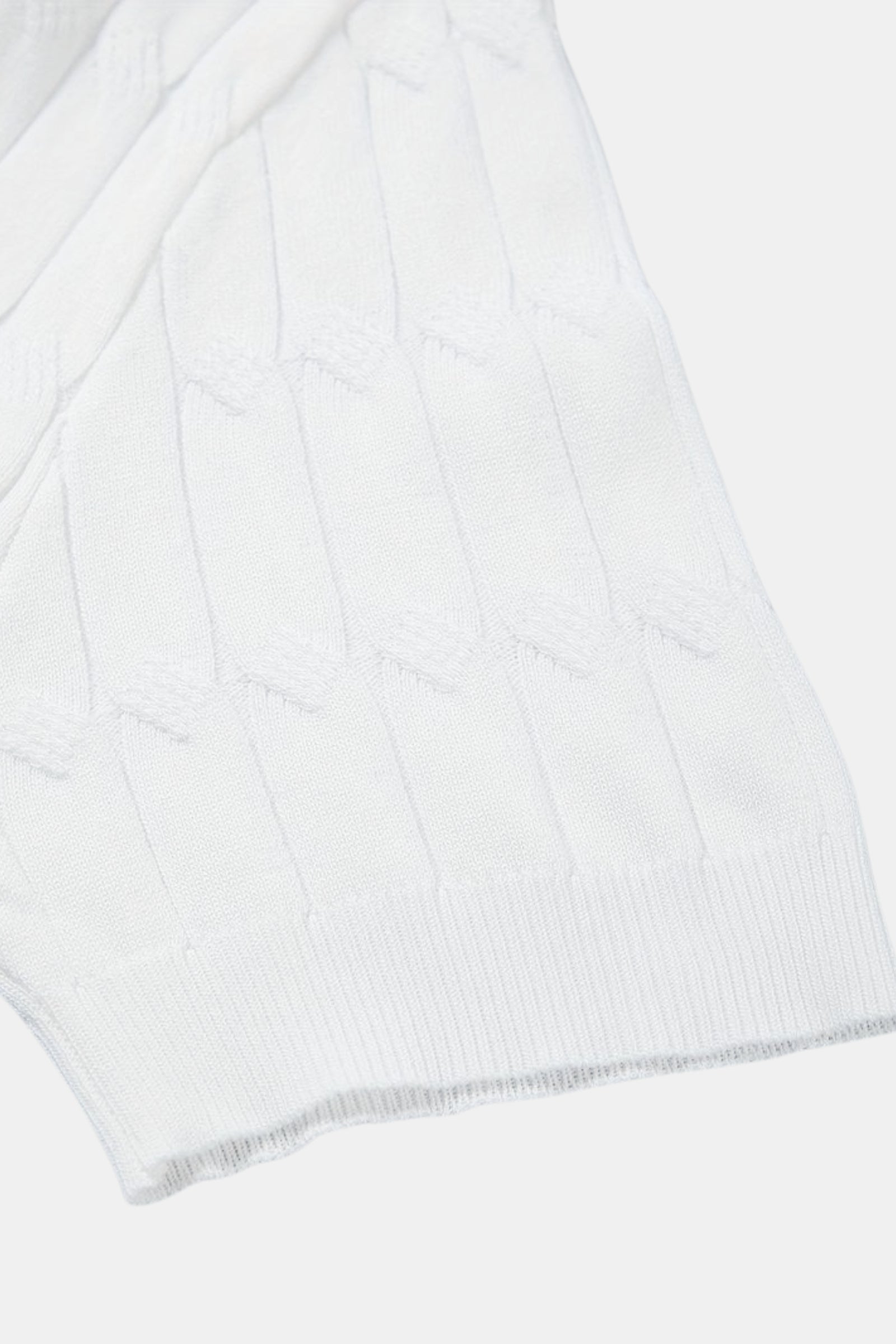 Premium V-Neck Cable Knit Polo T-Shirt