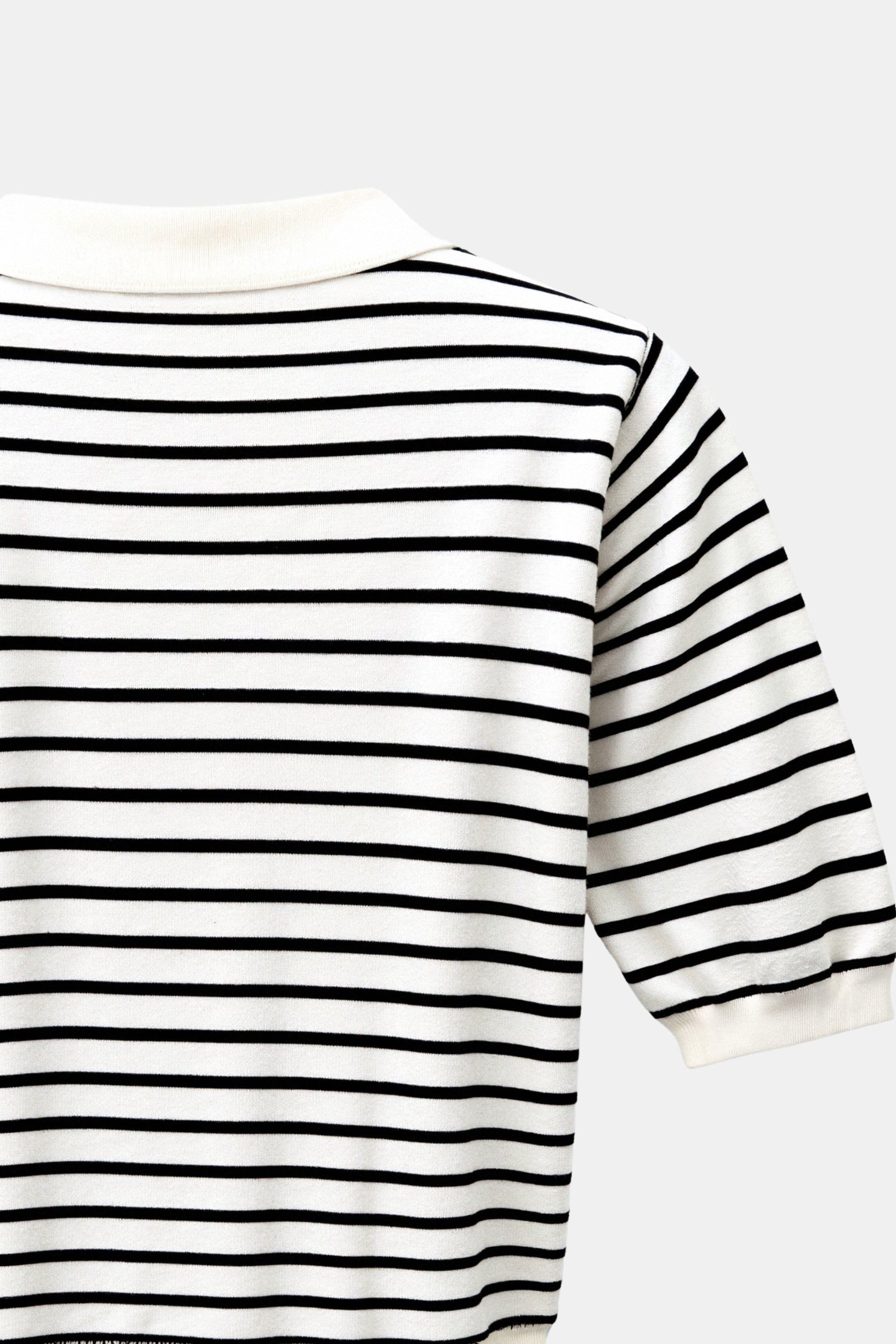 Versatile Striped Pattern Collared Top