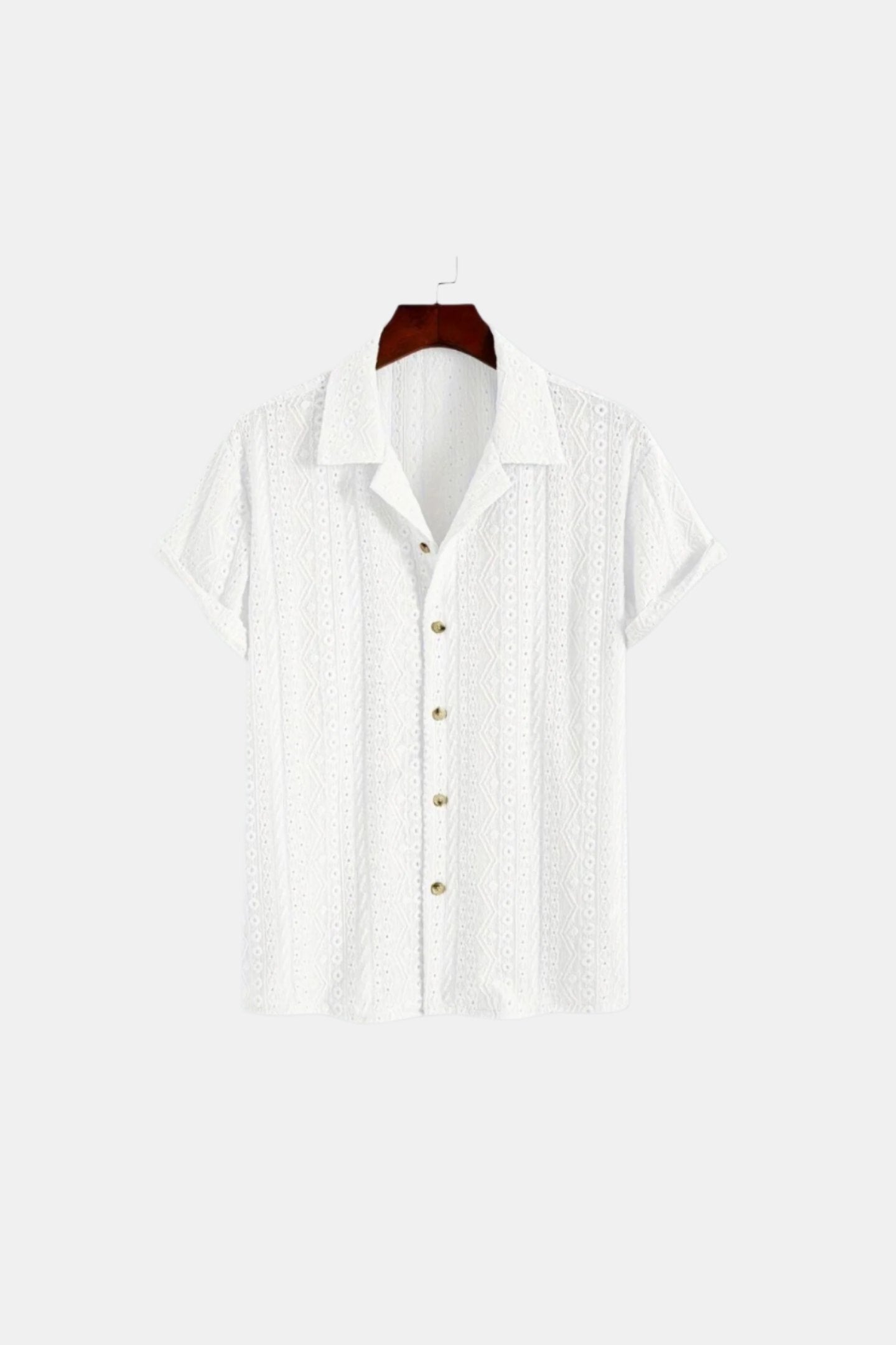 Patterned Classic Knitted Elegant Summer Polo Shirt