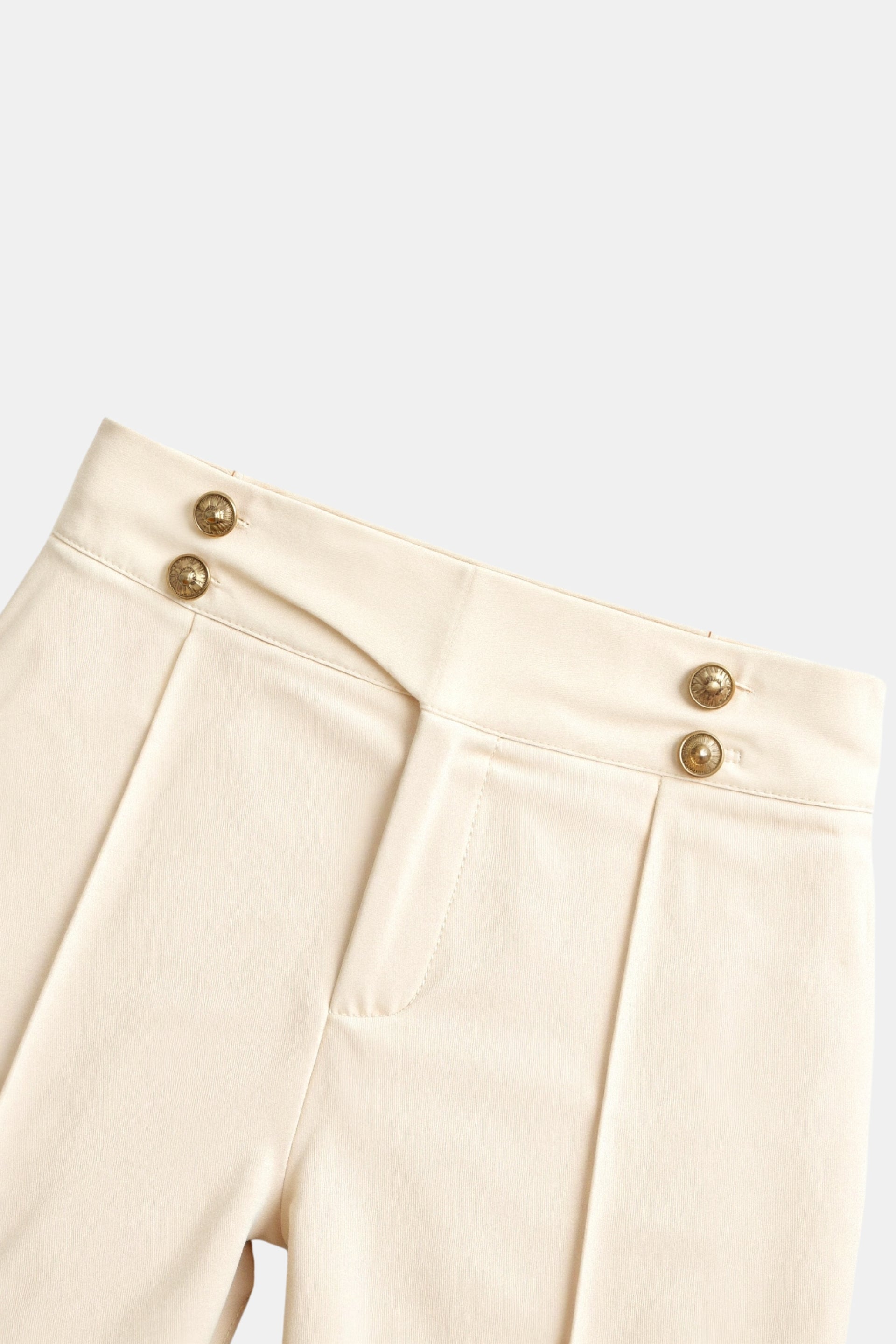 Elegant Ruched Summer Button Decor High-rise Shorts