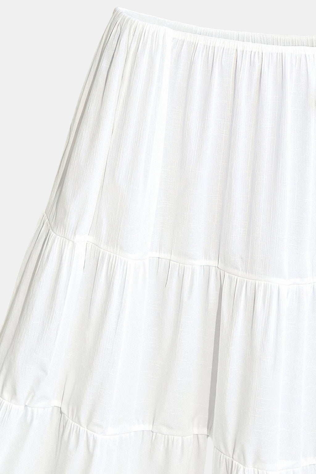 Solid Ruffle Hem Tie Skirt