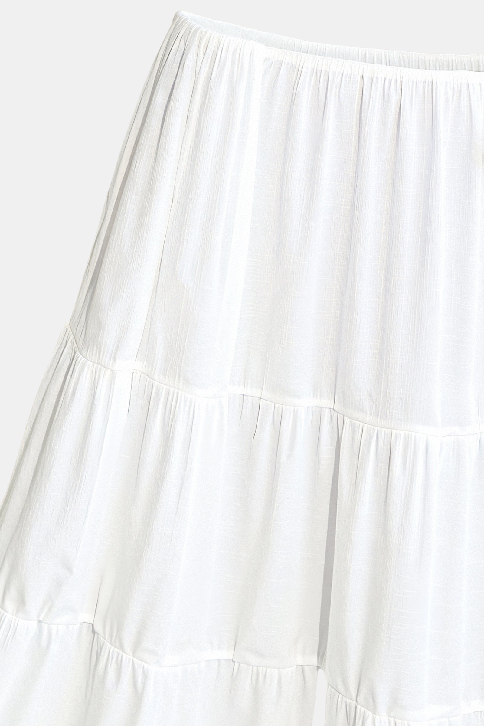 Solid Ruffle Hem Tie Skirt