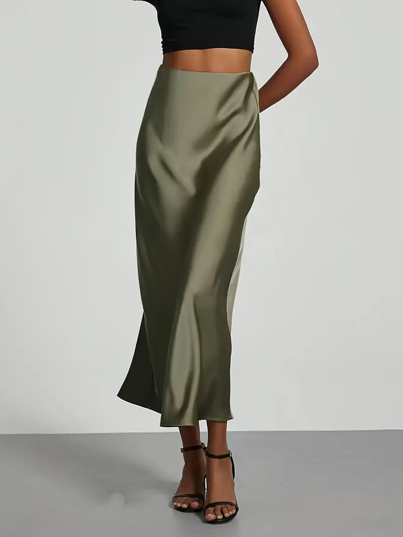 ZT Collection - Satin Midi Skirt