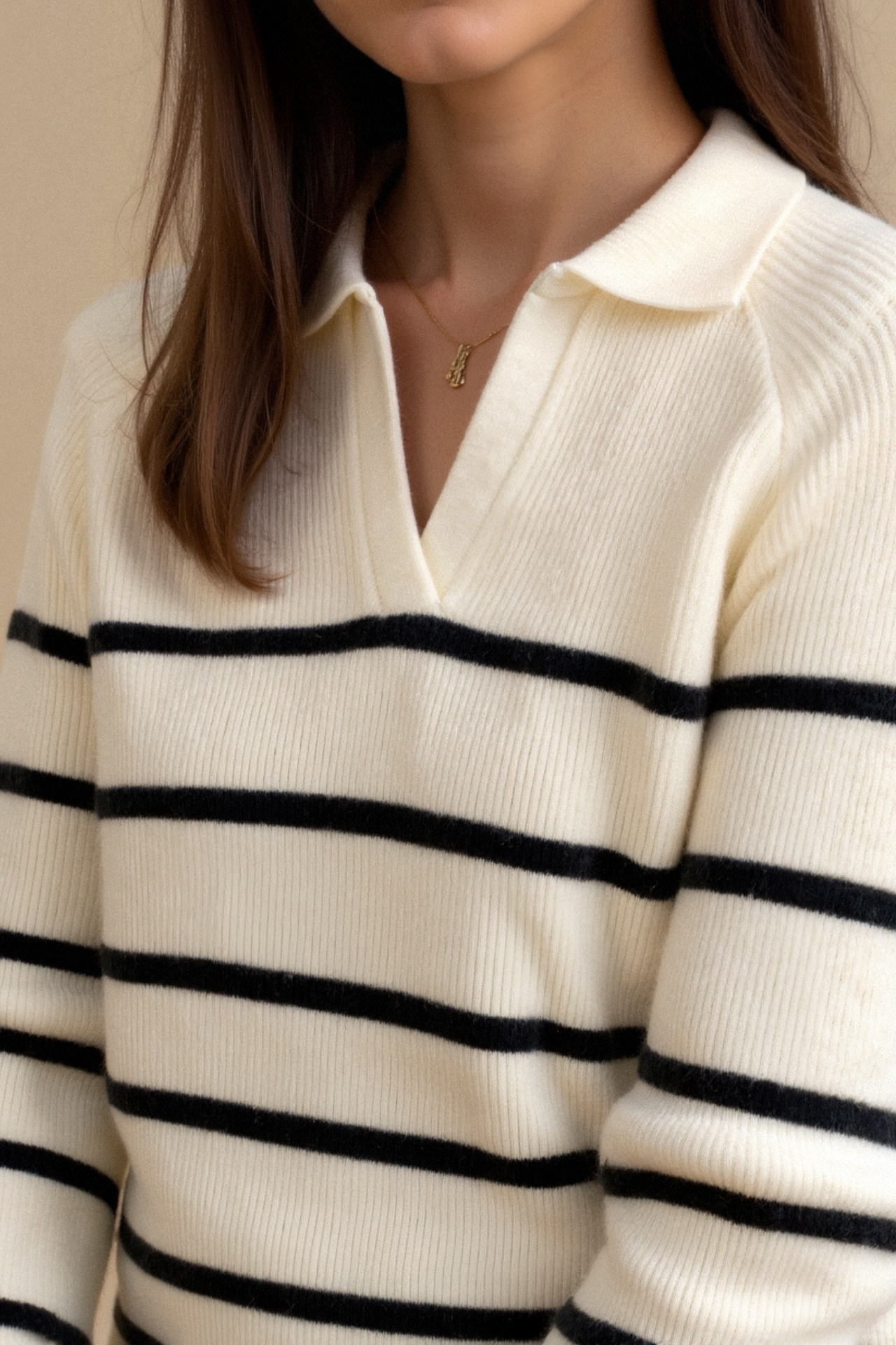 Classic Striped Raglan Sleeve Sweater