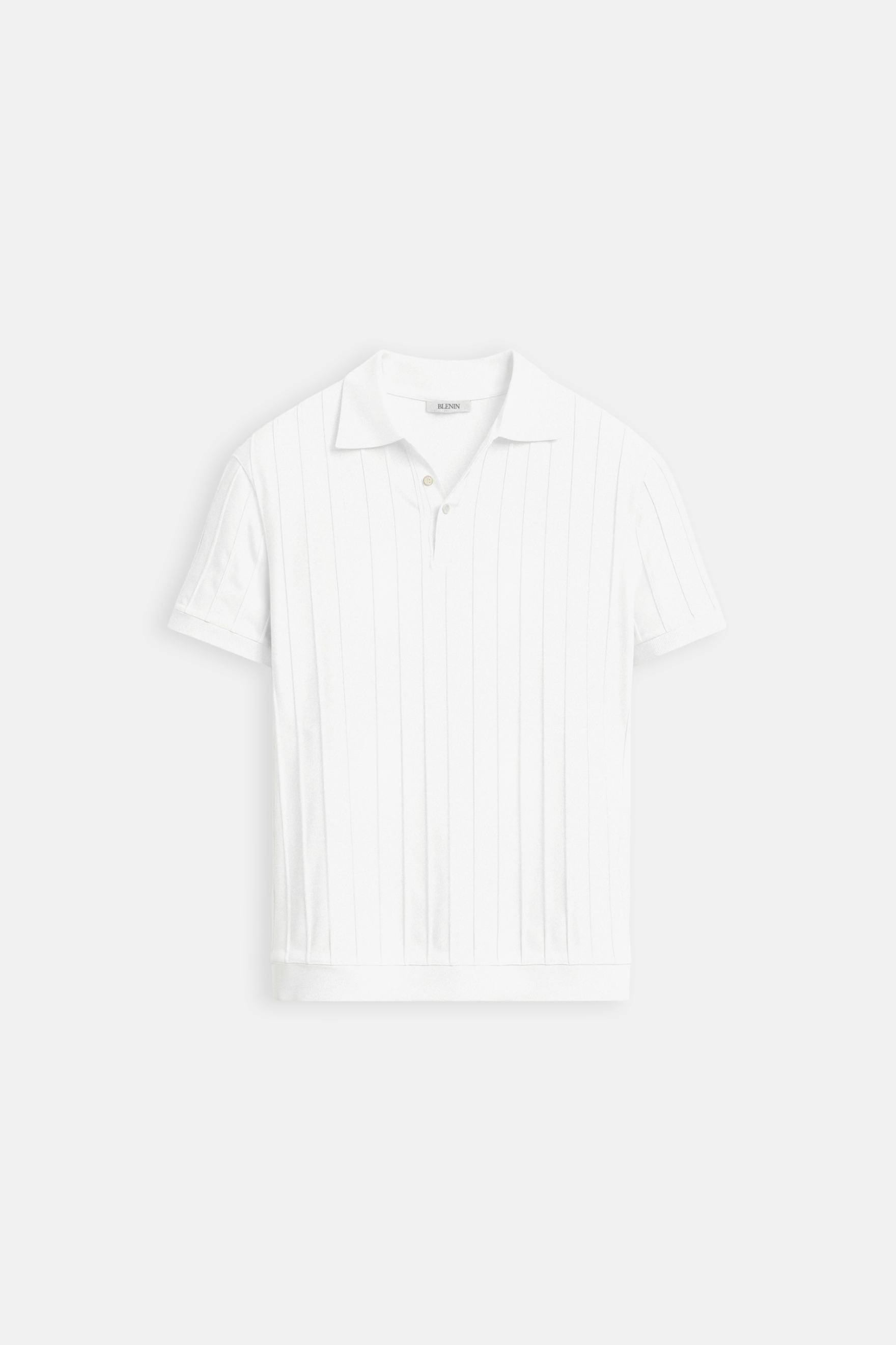 Vertical Striped Chic Button Up Polo T-Shirt