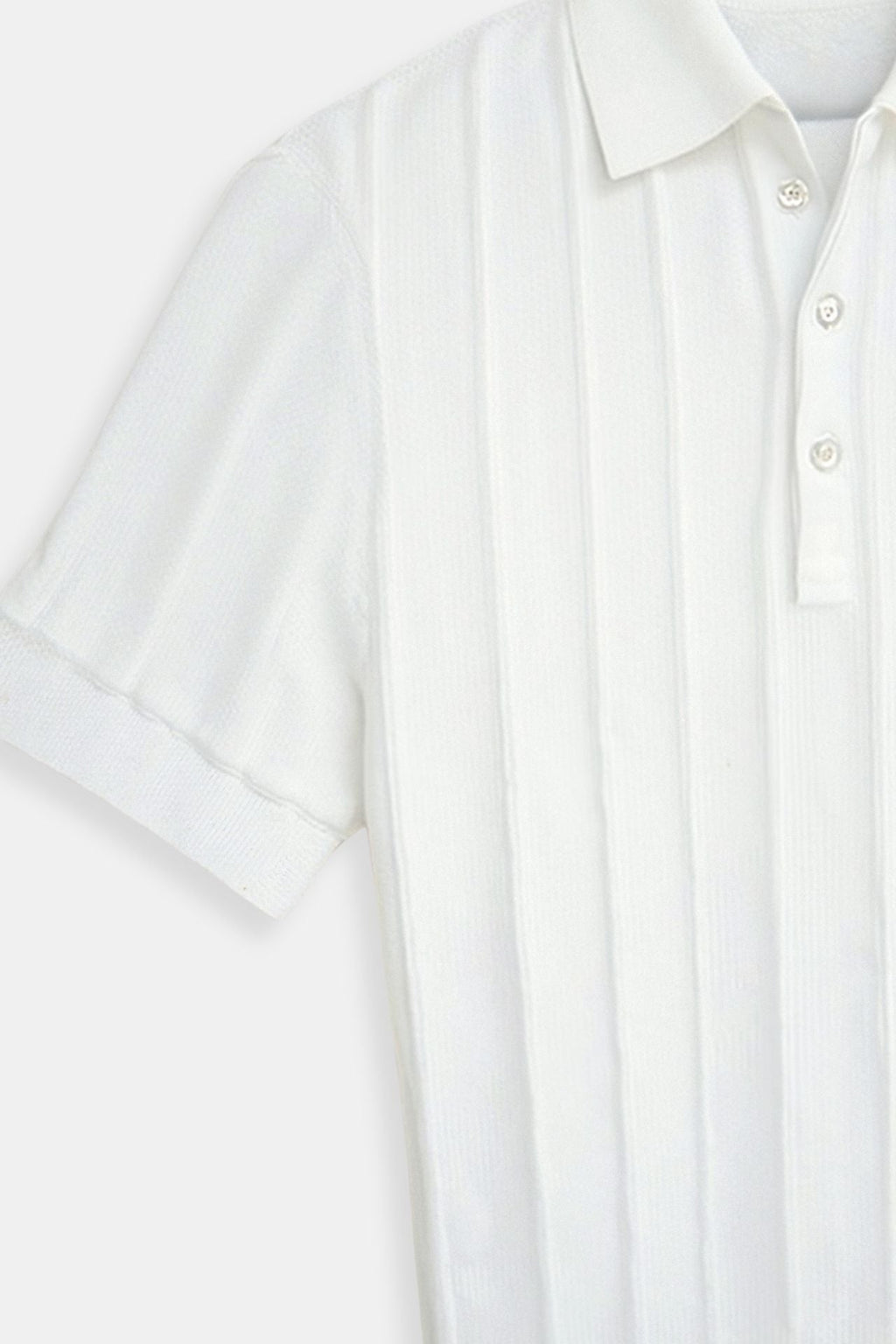 Vertical Striped Chic Button Up Polo T-Shirt