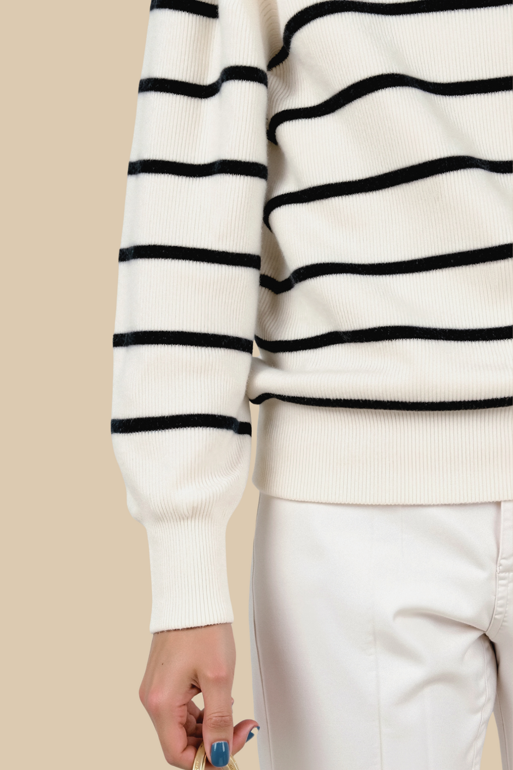 Classic Striped Raglan Sleeve Sweater