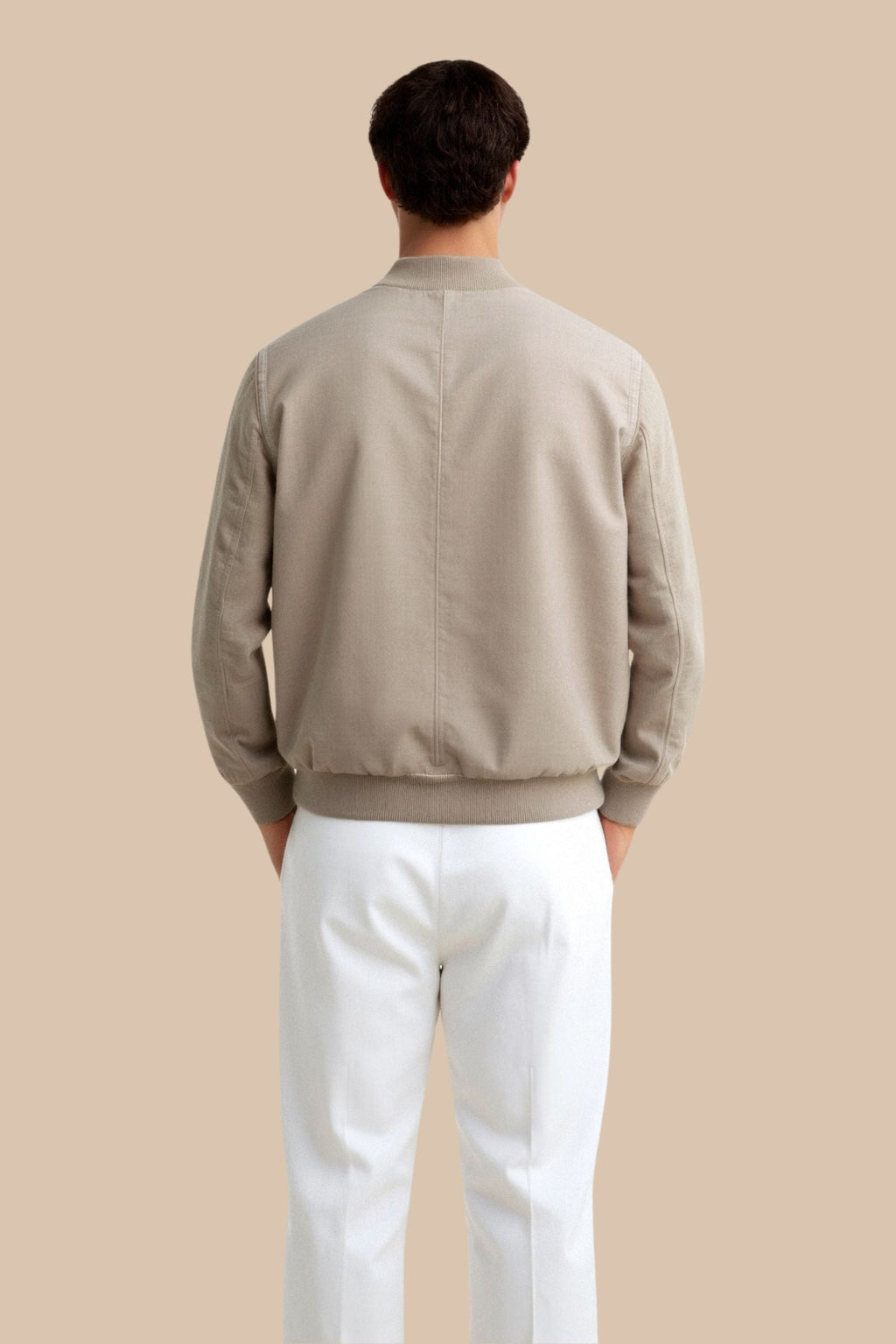 Quiet Luxury Slim Fit Bomber Jacket