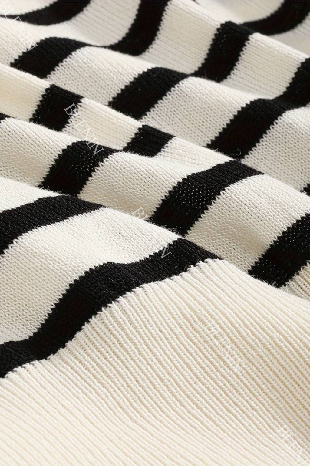 Versatile Striped Pattern Collared Top