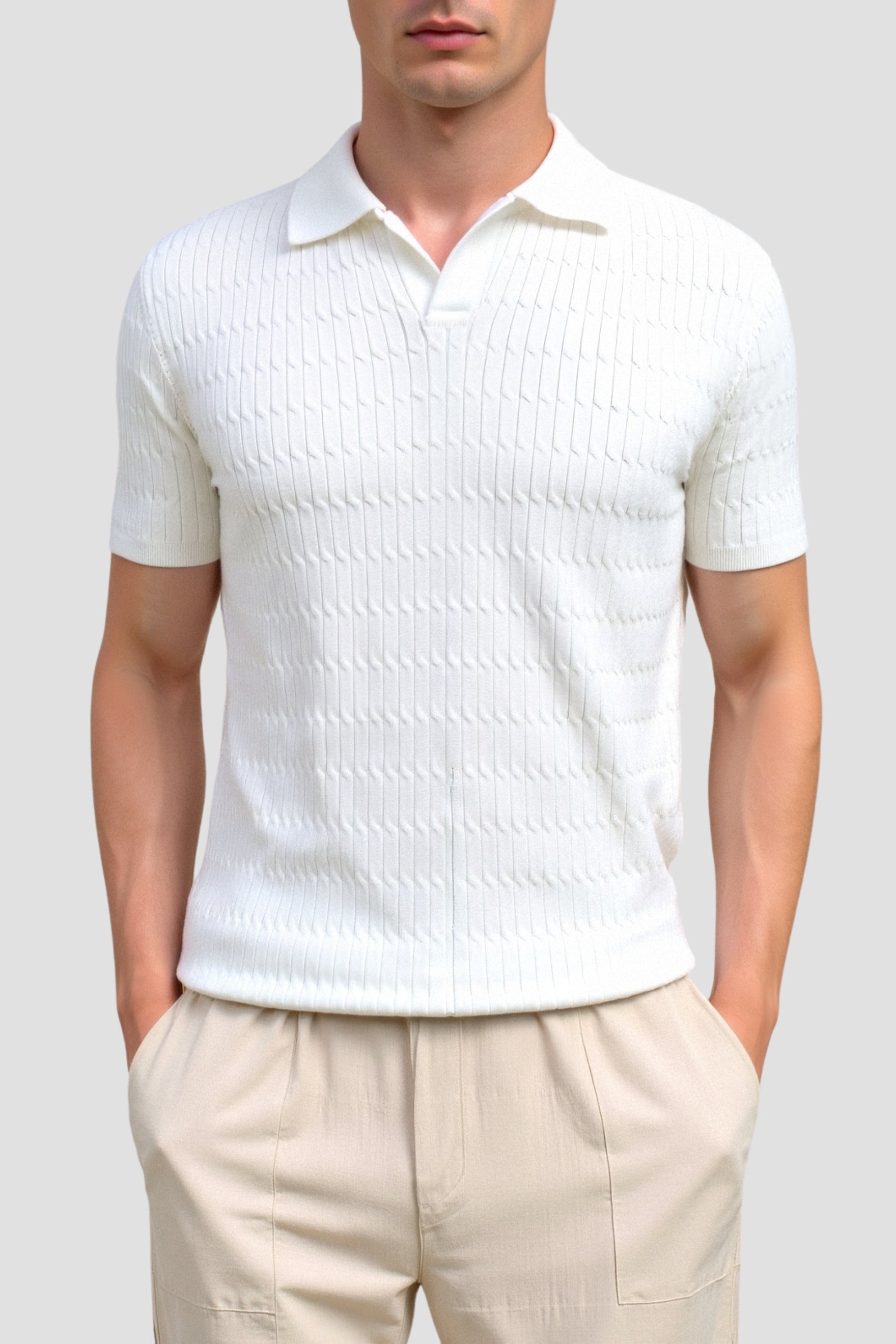 Lapel Knitted Polo T-Shirt