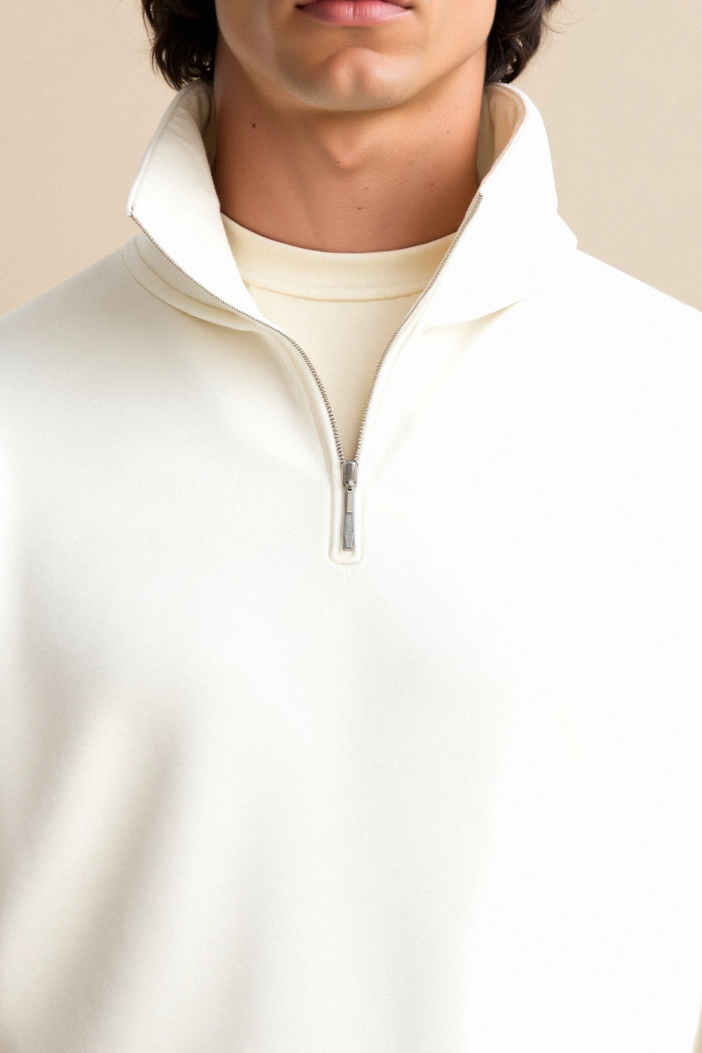 Casual Quater Zip Hoodie