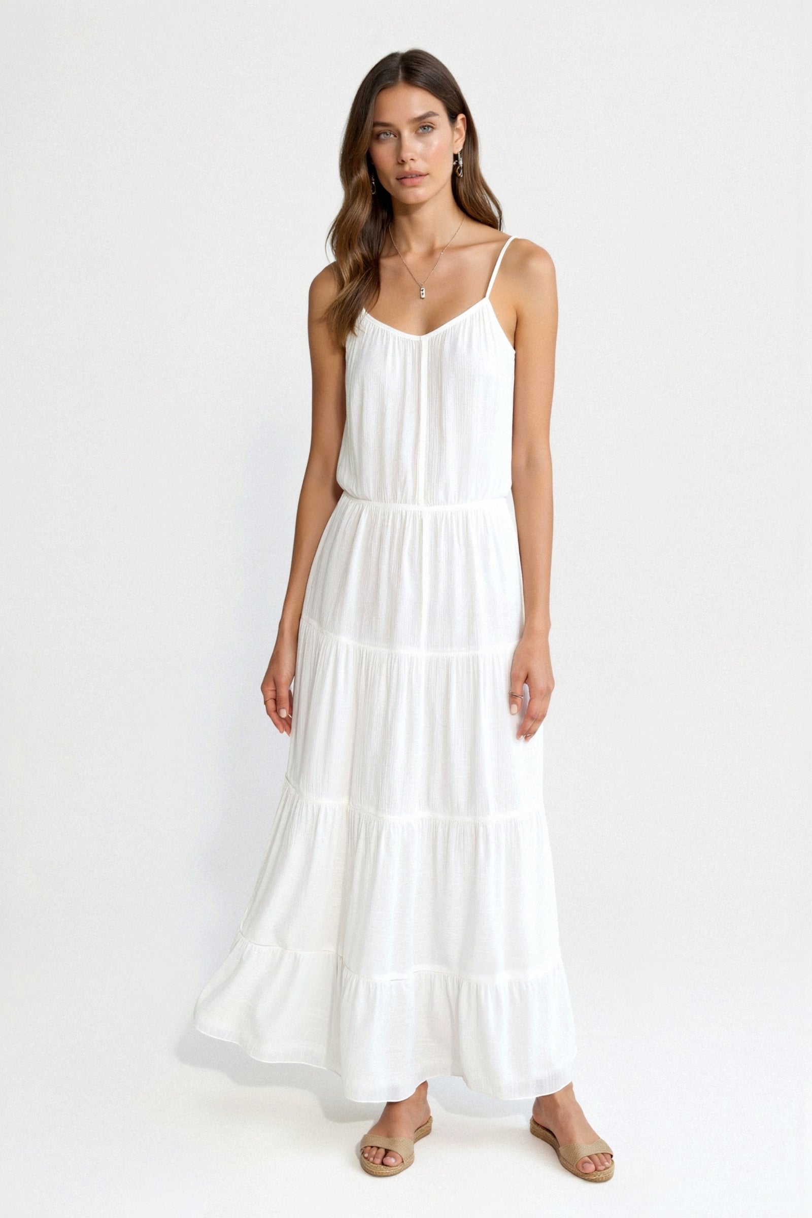 Solid Ruffle Hem Tie Skirt