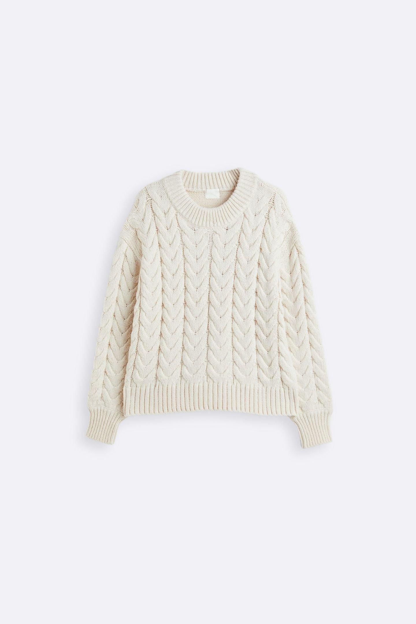 Soft Wool Cable Knit Sweater