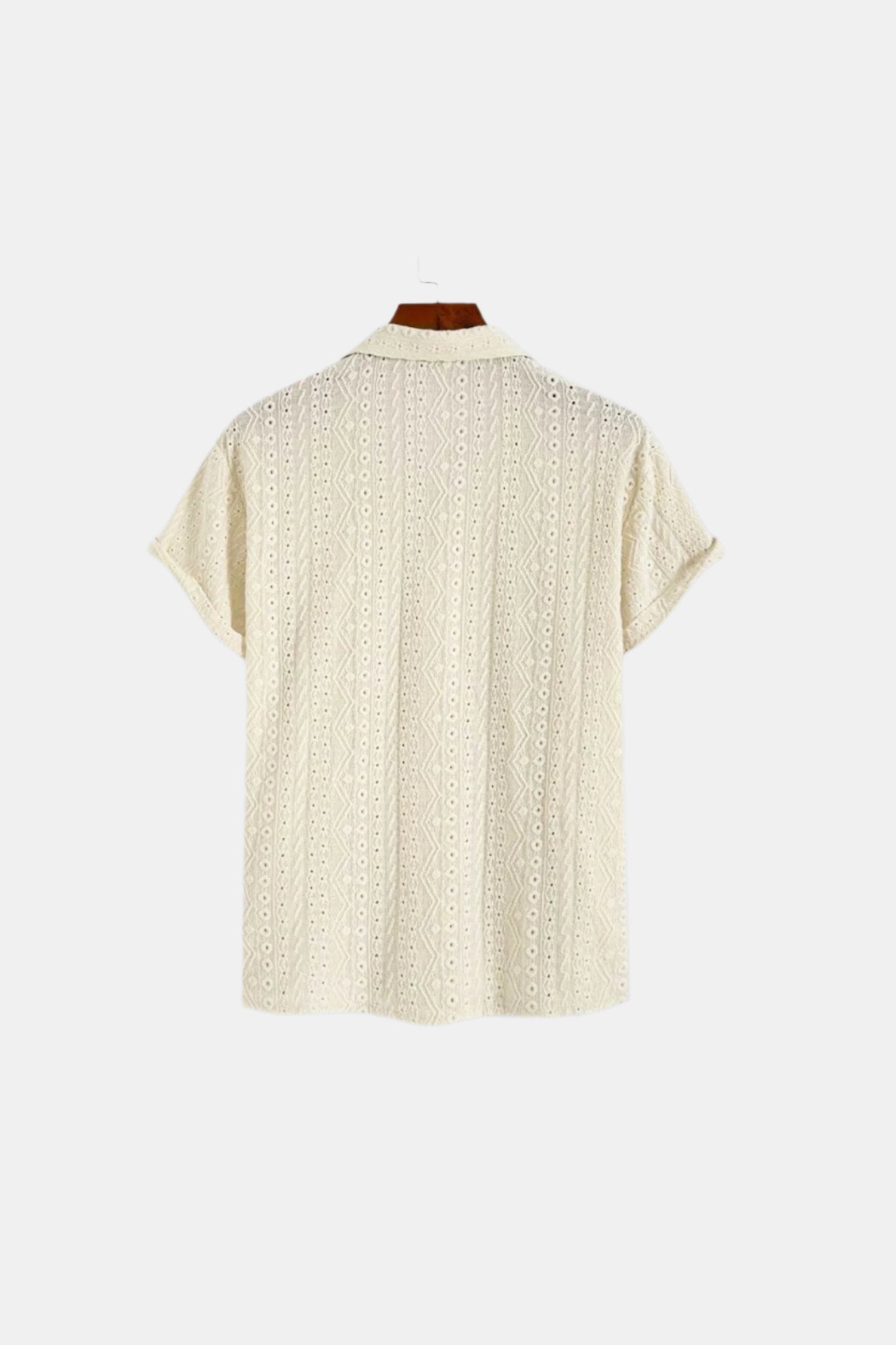 Patterned Classic Knitted Elegant Summer Polo Shirt