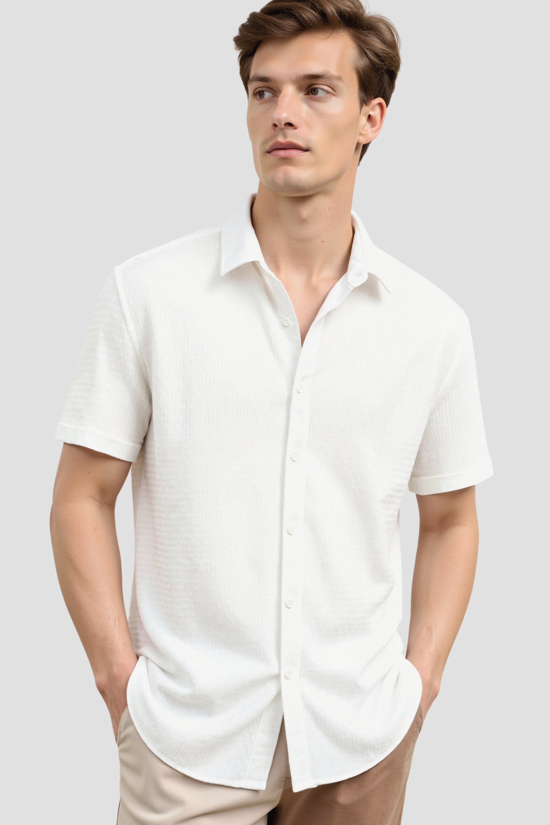 Casual Ripples Pattern Short Sleeve Shirt