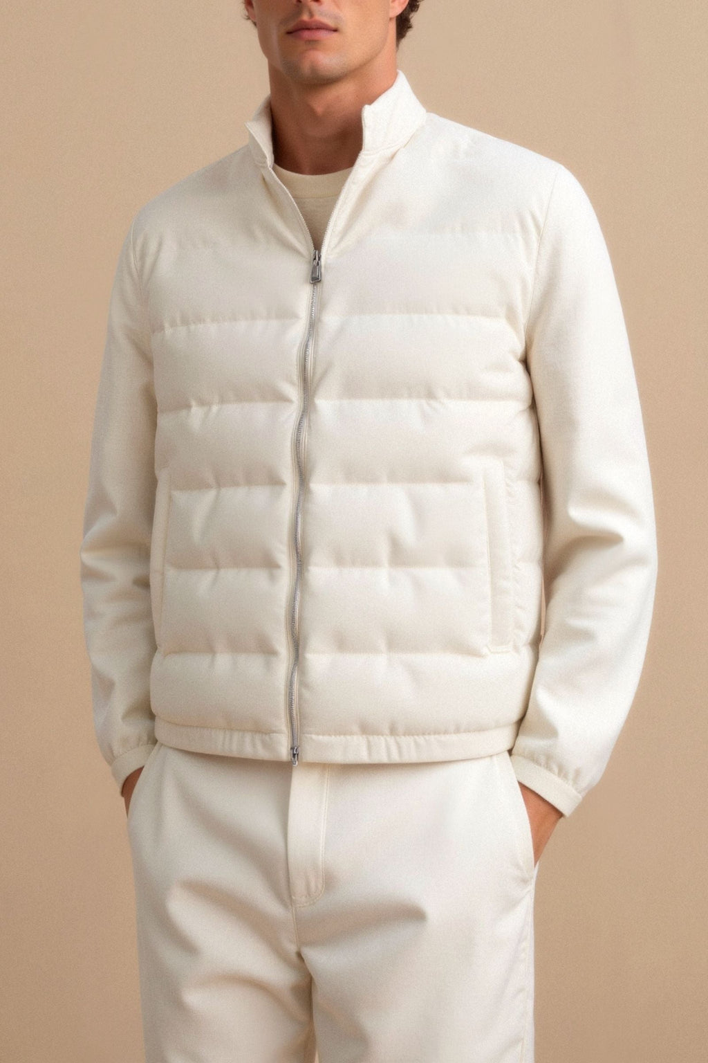 Premium Layered Straight Collar Jacket