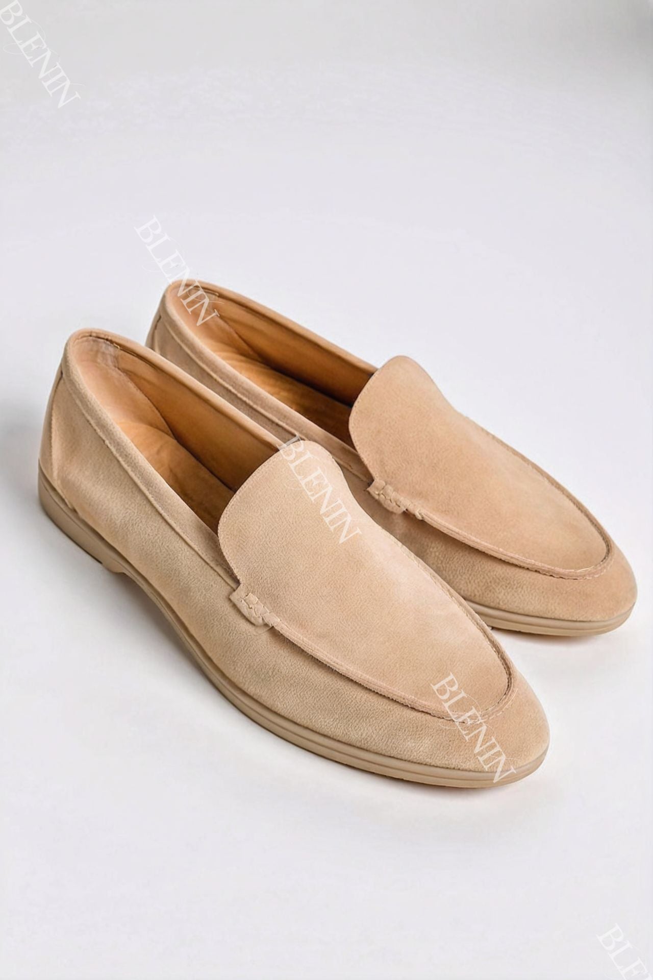 Classic Men's Clean Suede Loafers