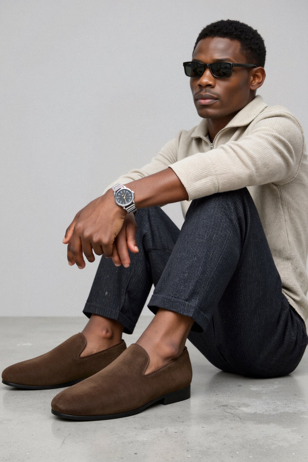 Men's Suede Leather Non-slip Loafer Shoes