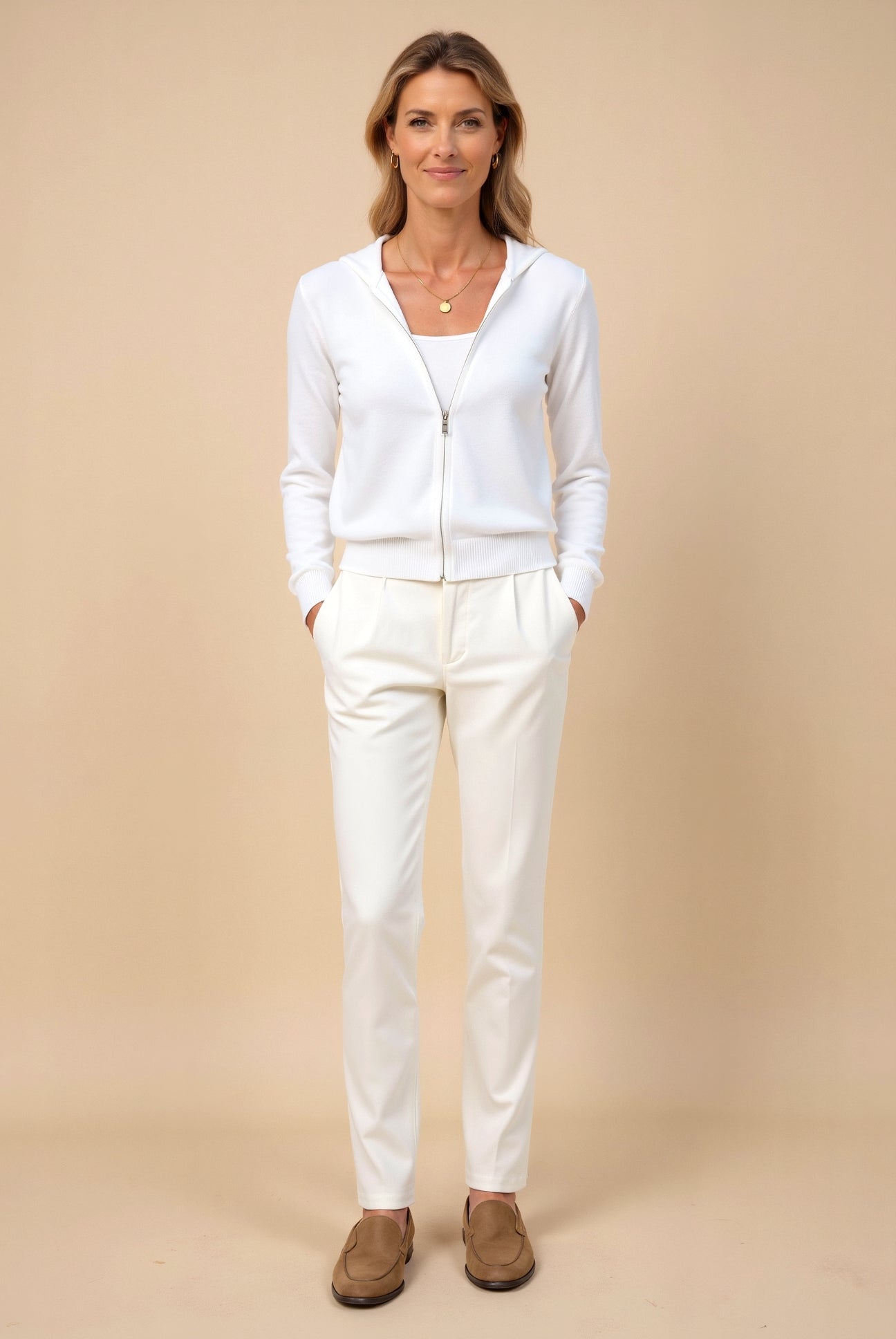 Women Hooded Zip Sweater