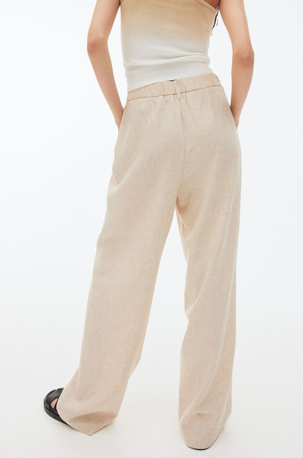 Elegant Linen Chino Stripe Pants